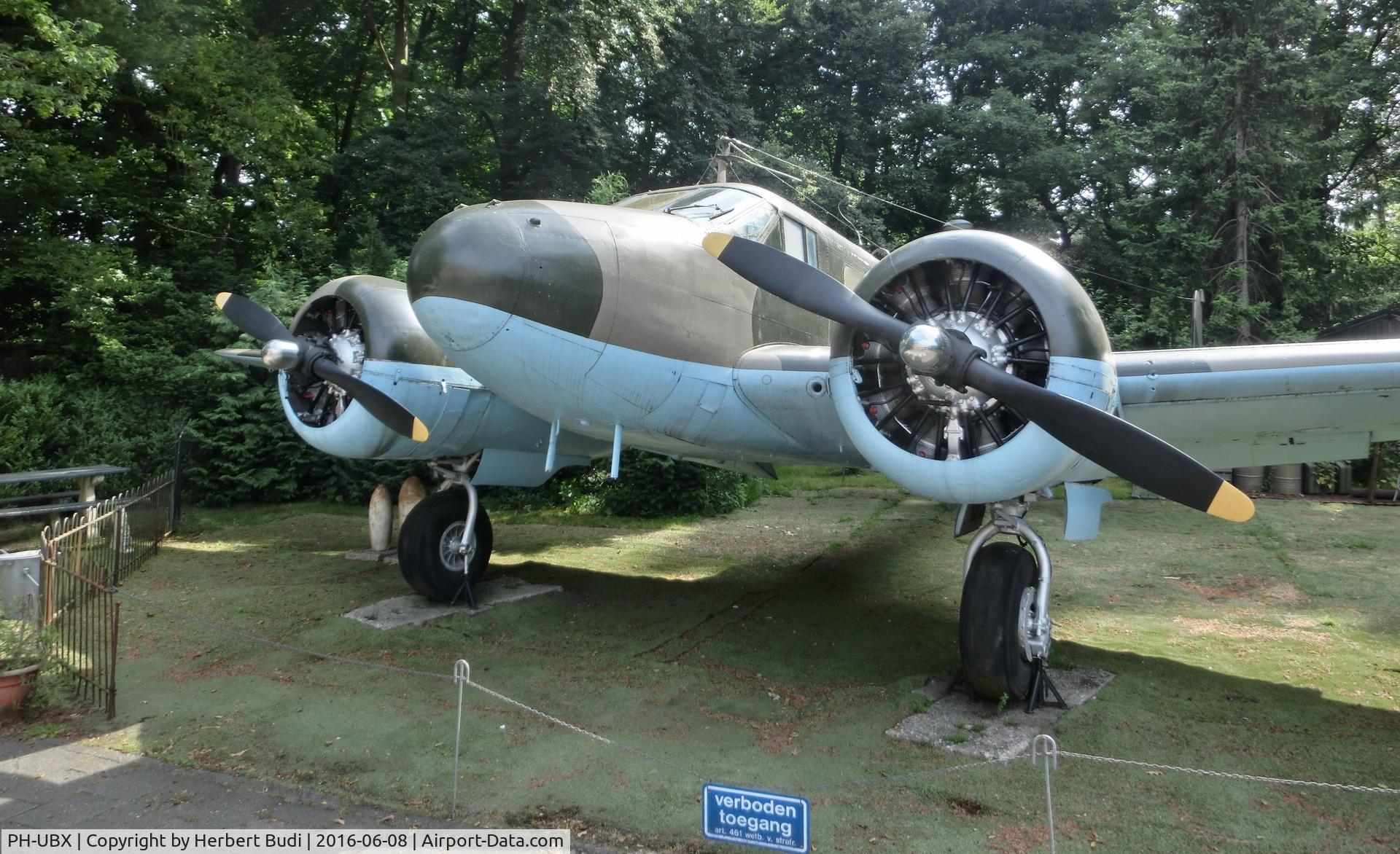 PH-UBX, Beech D18S C/N A-105, on display at entrance of Arnhem War Museum