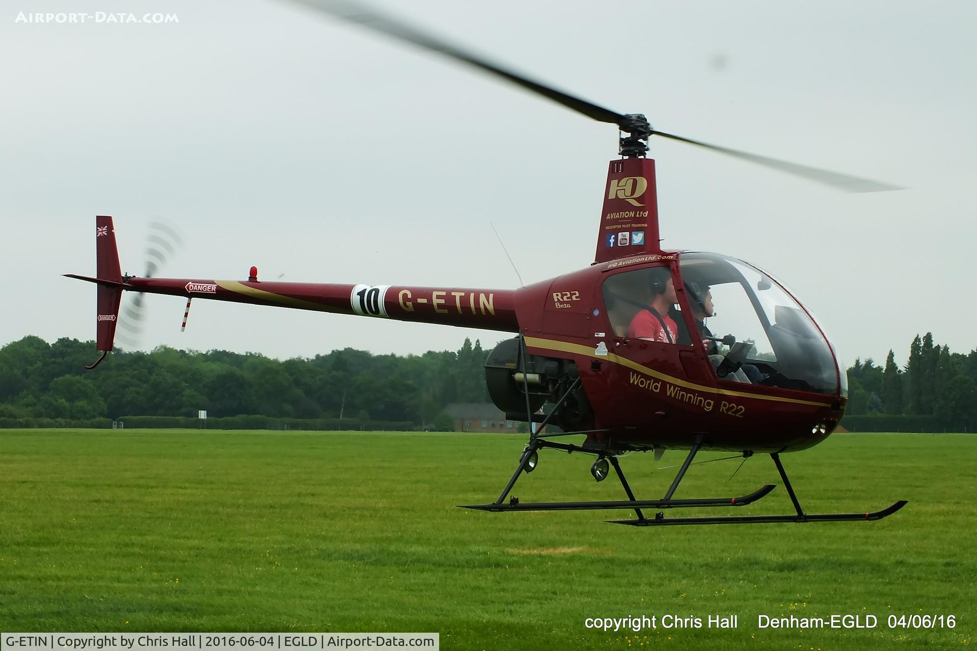 G-ETIN, 1988 Robinson R22 Beta C/N 0853, at Denham