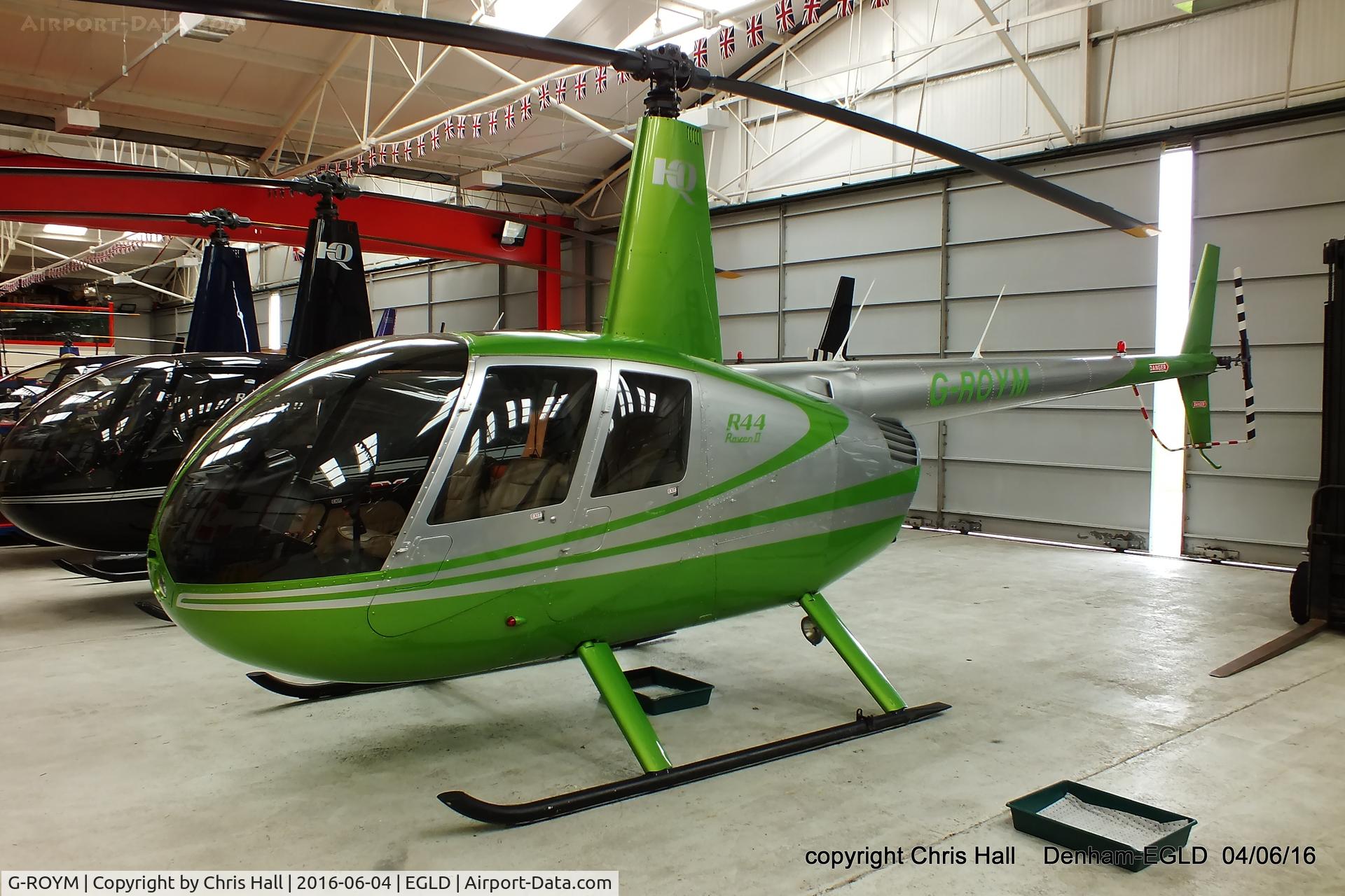 G-ROYM, 2008 Robinson R44 Raven II C/N 12295, at Denham