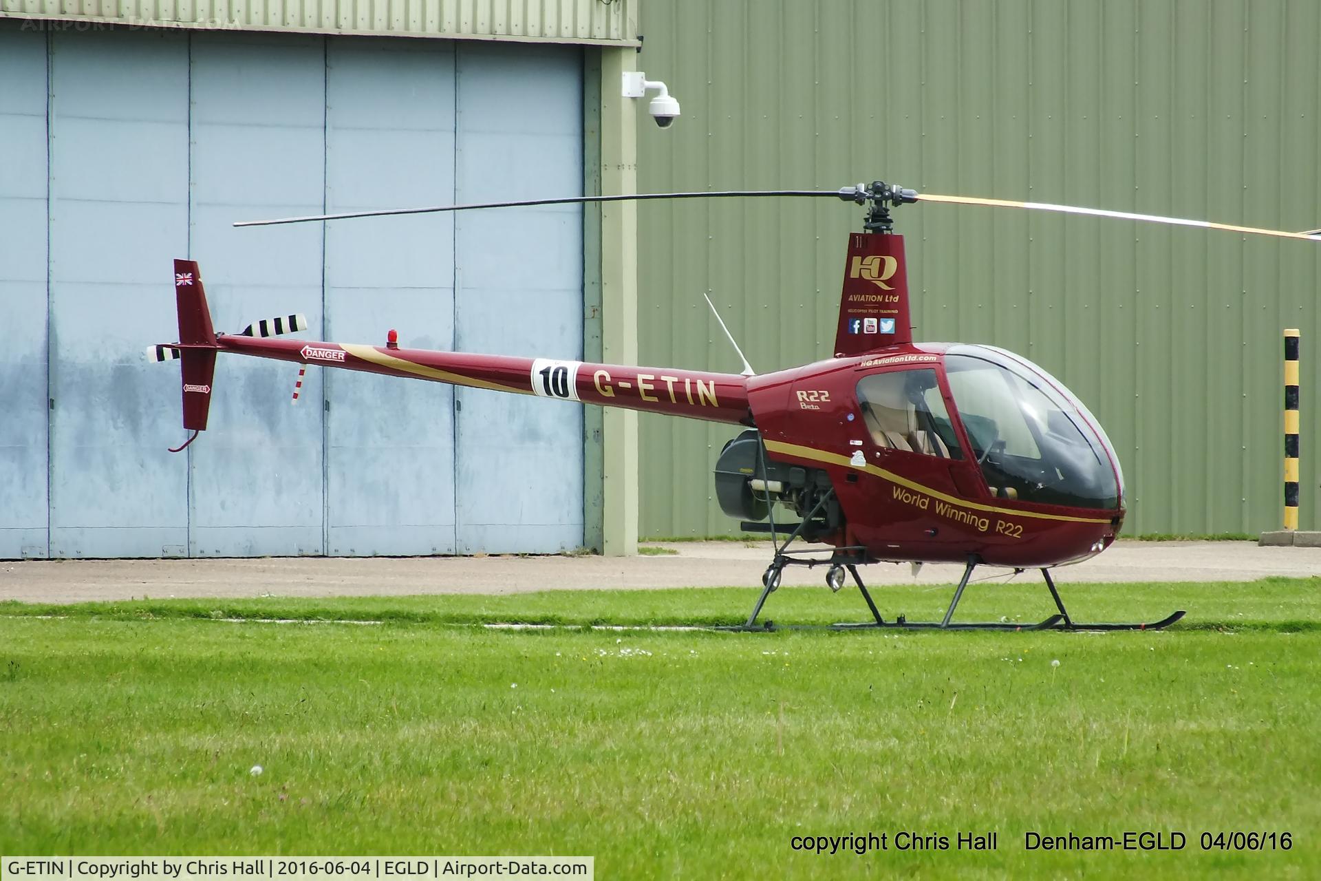 G-ETIN, 1988 Robinson R22 Beta C/N 0853, at Denham