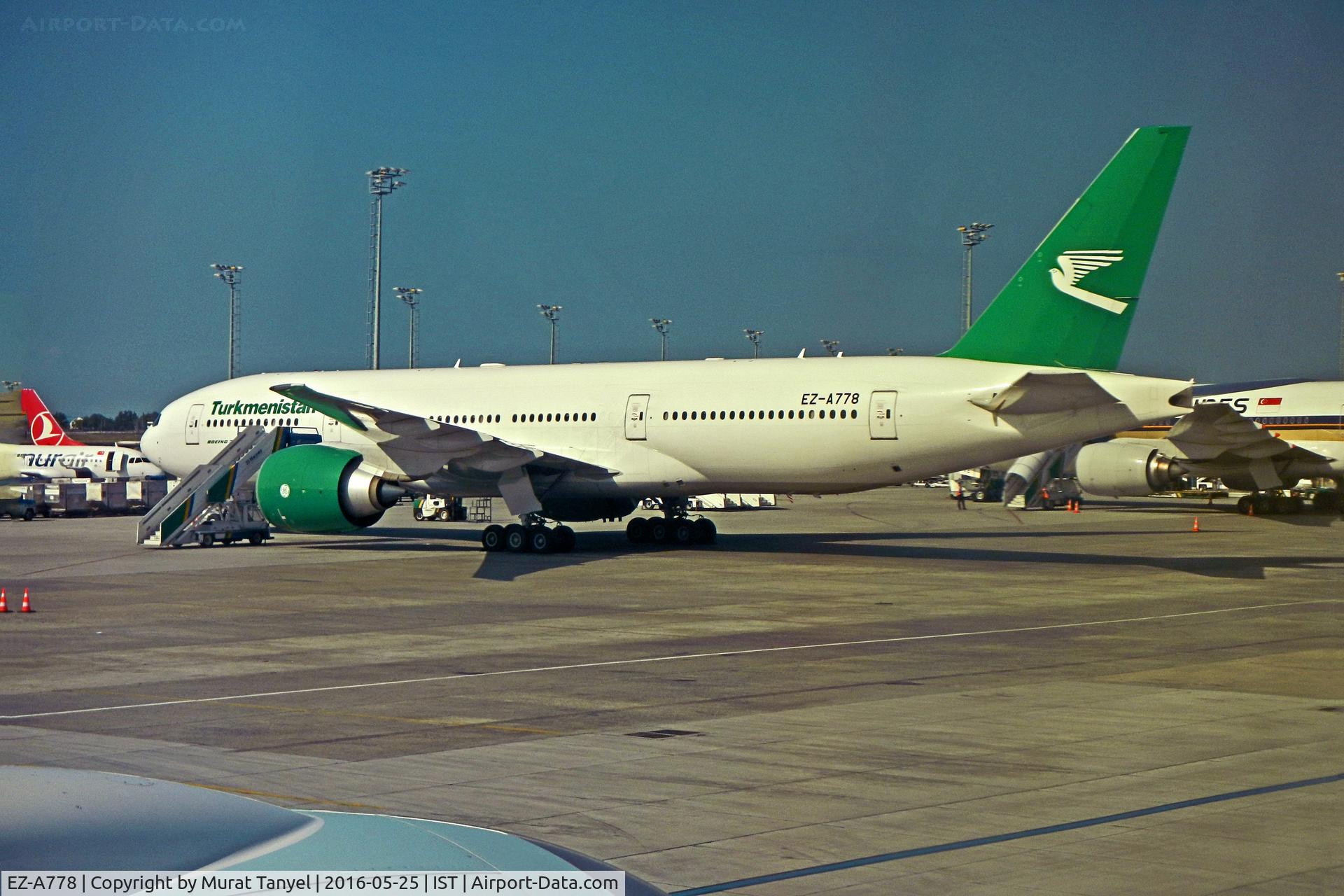 EZ-A778, 2014 Boeing 777-22K/LR C/N 42296, Parked at Atatürk International