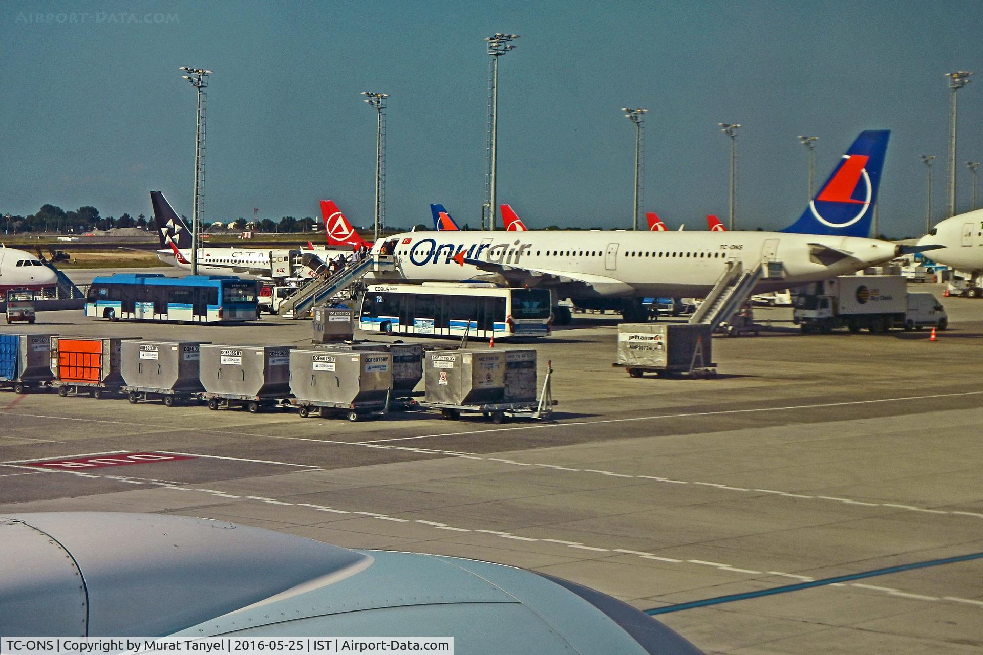 TC-ONS, 1993 Airbus A321-131 C/N 364, Disembarking at Atatürk International