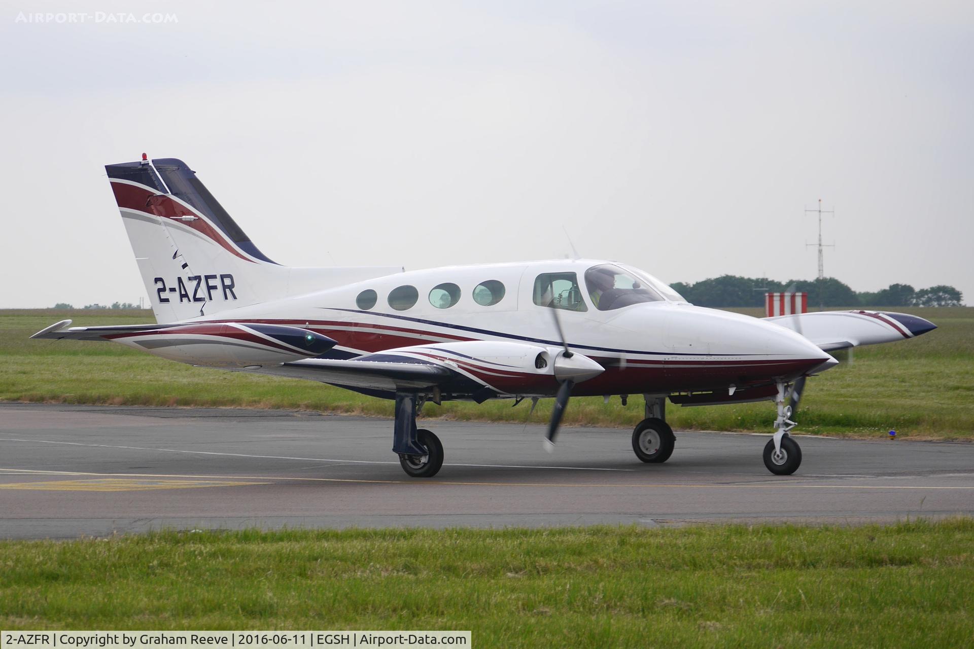 2-AZFR, 1971 Cessna 401B C/N 401B-0121, Departing from Norwich.