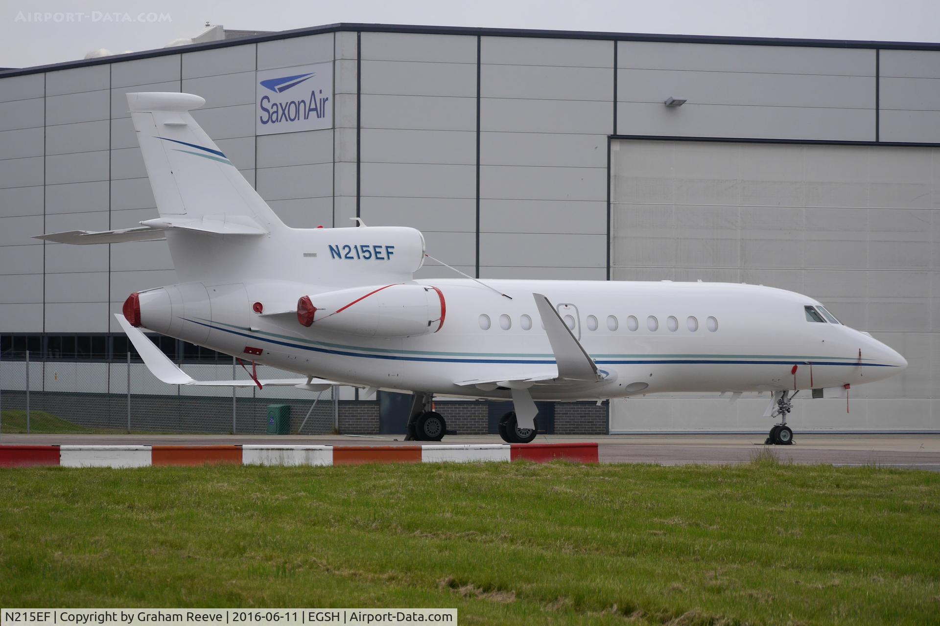 N215EF, 2014 Dassault Falcon 900LX C/N 280, Parked at Norwich.