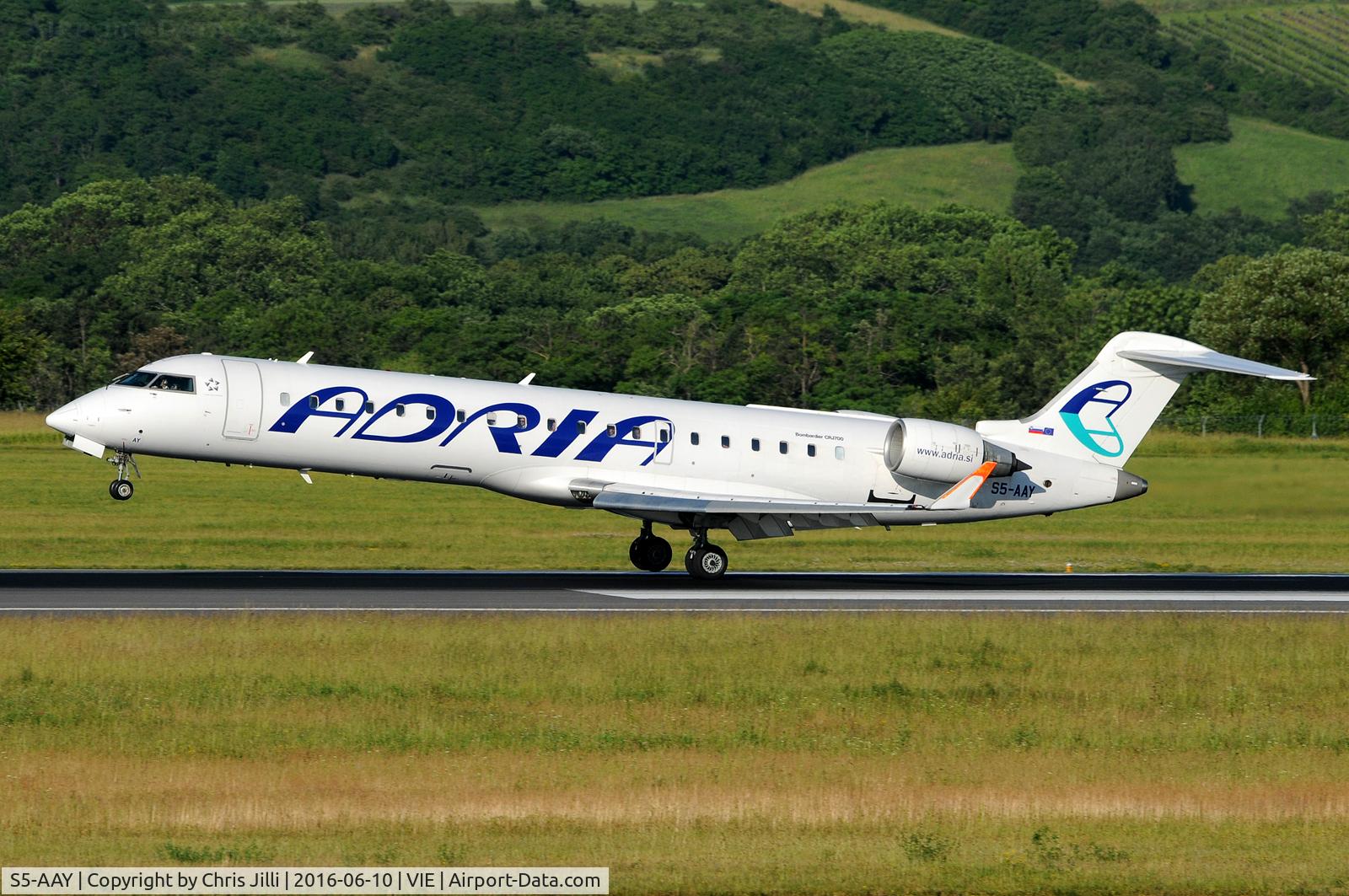 S5-AAY, 2003 Bombardier CRJ-701ER (CL-600-2C10) Regional Jet C/N 10080, Adria Airways