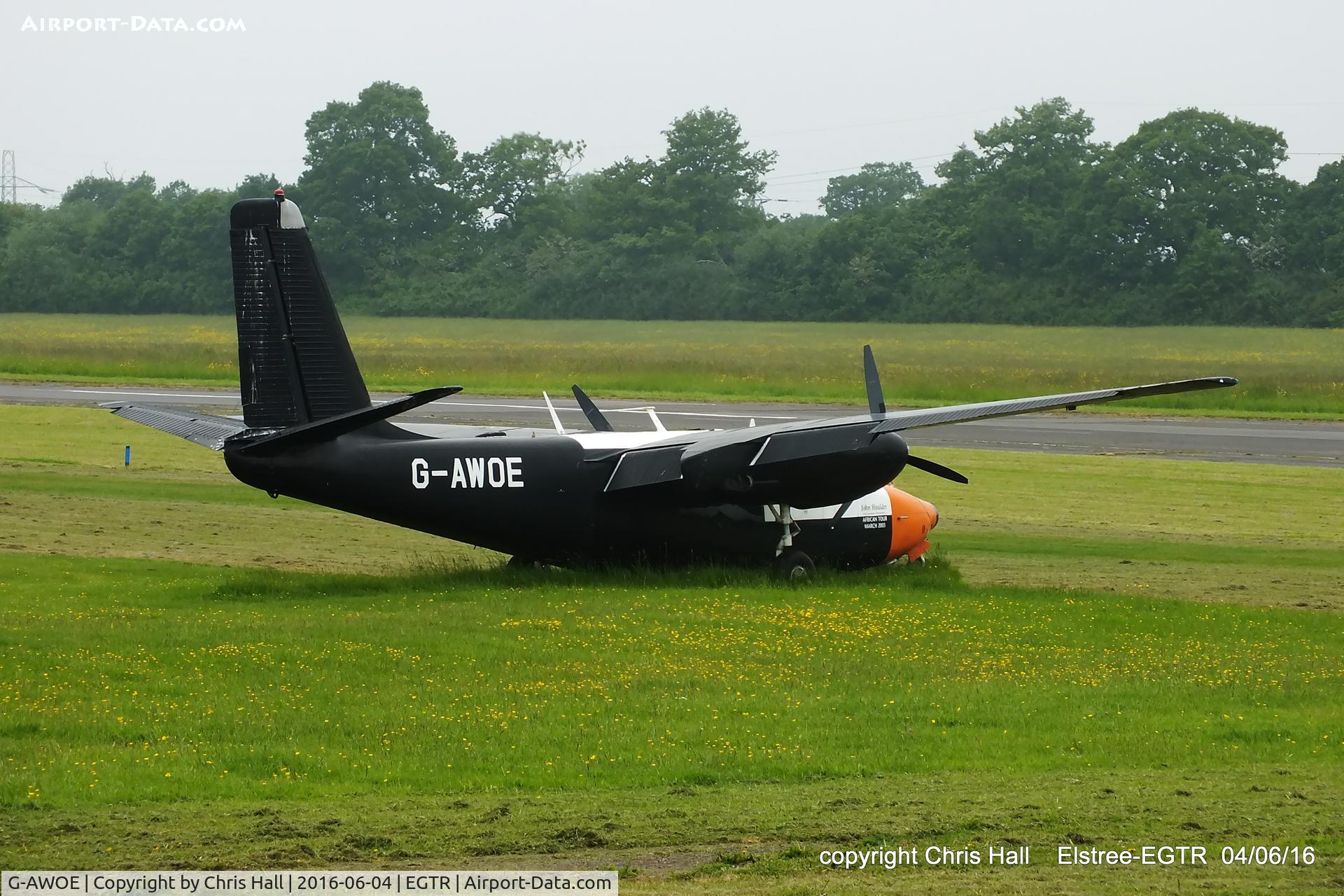 G-AWOE, 1959 Aero Commander 680E Commander C/N 680E-753-41, at Elstree
