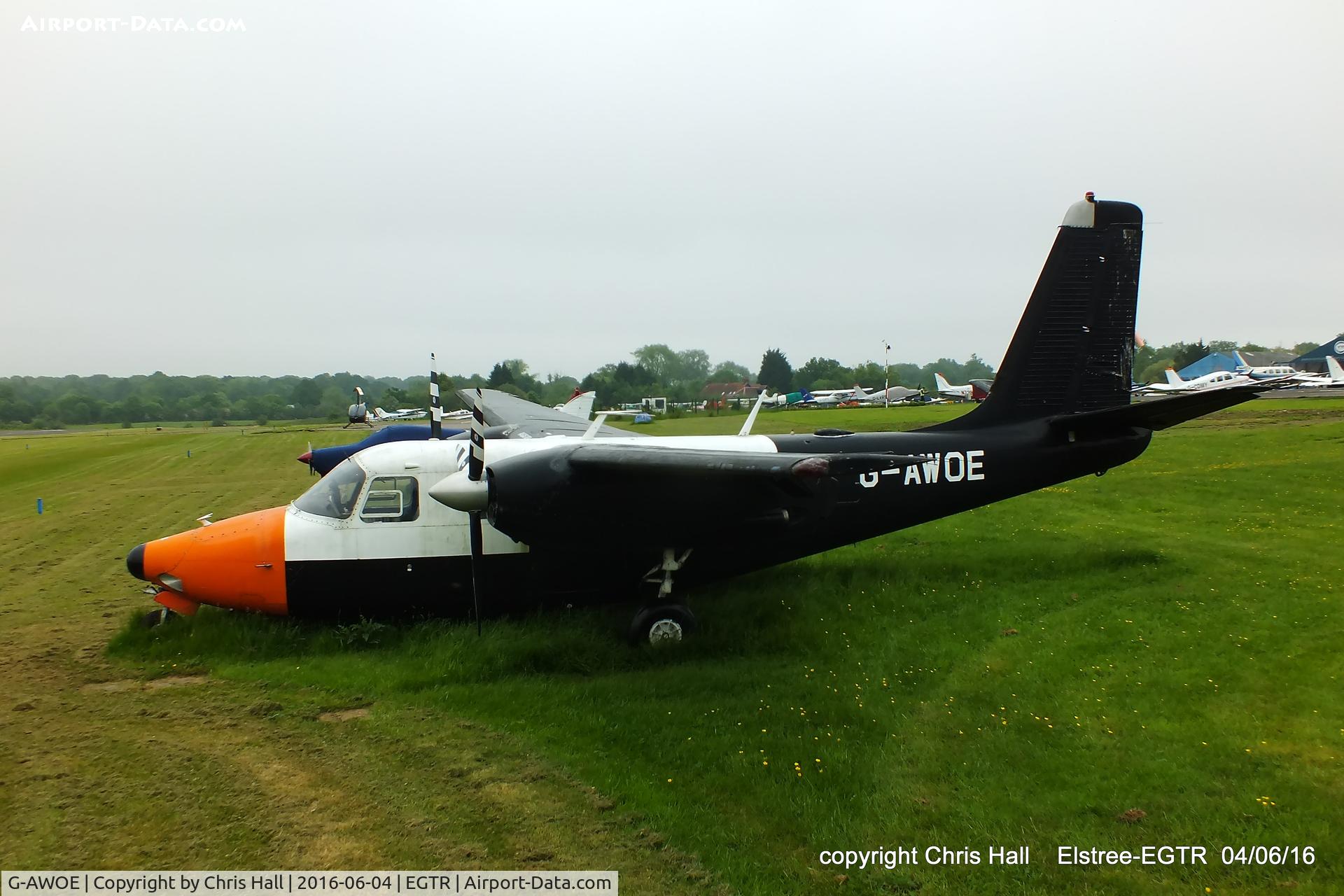 G-AWOE, 1959 Aero Commander 680E Commander C/N 680E-753-41, at Elstree