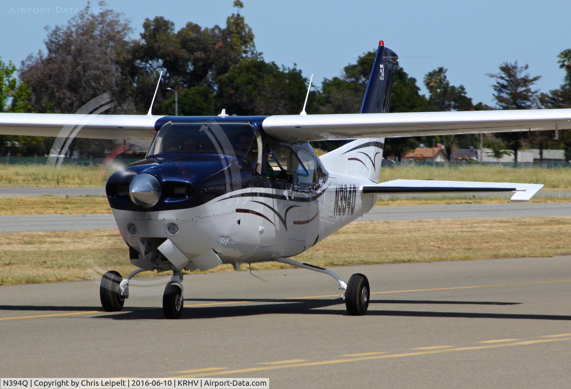 N394Q, 1979 Cessna T210N Turbo Centurion Turbo Centurion C/N 21063110, Locally-based 1979 Cessna T210N Centurion taxing in at Reid Hillview Airport, San Jose, CA.