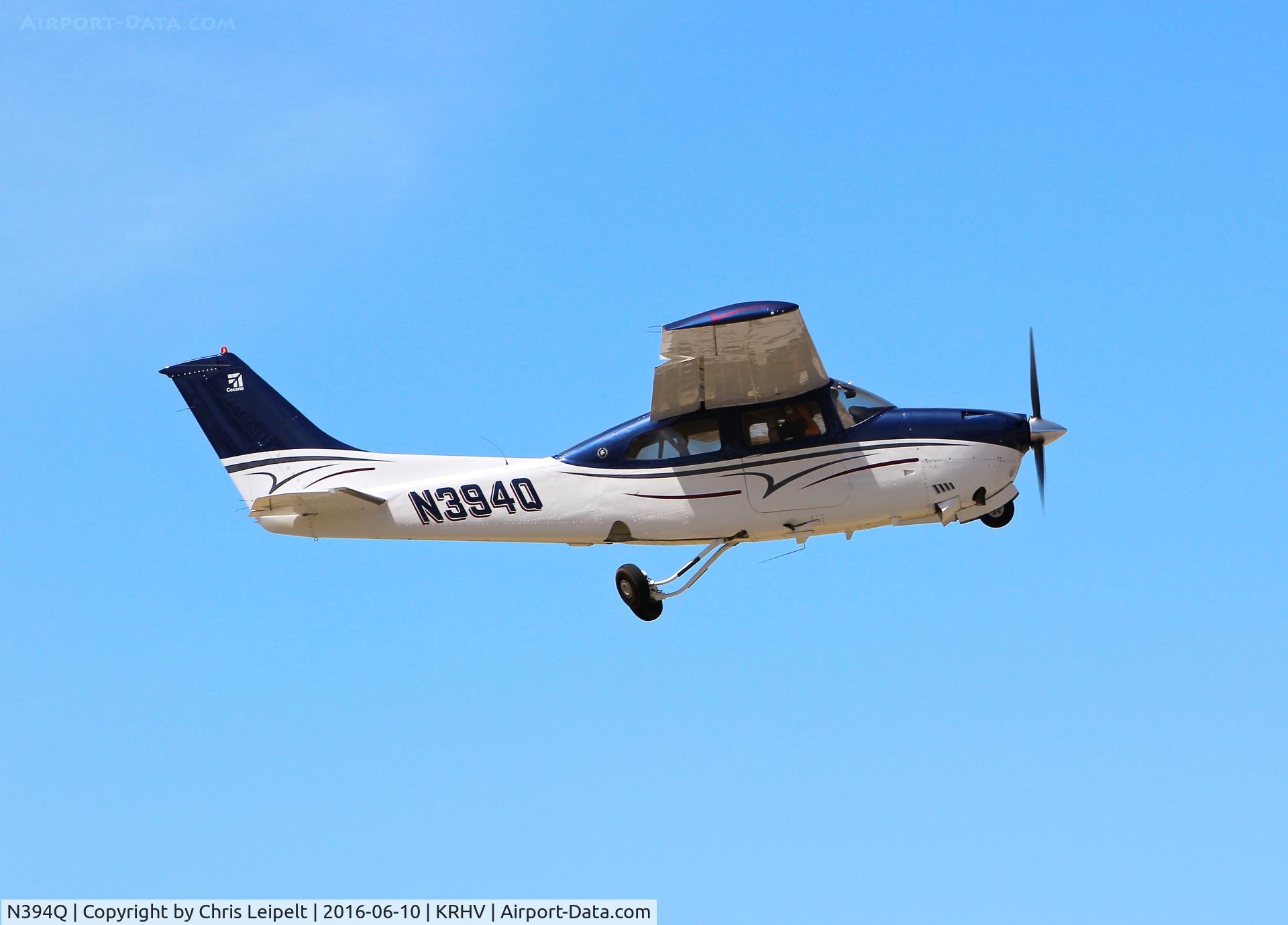 N394Q, 1979 Cessna T210N Turbo Centurion Turbo Centurion C/N 21063110, Locally-based 1979 Cessna T210N Centurion departing at Reid Hillview Airport, San Jose, CA.