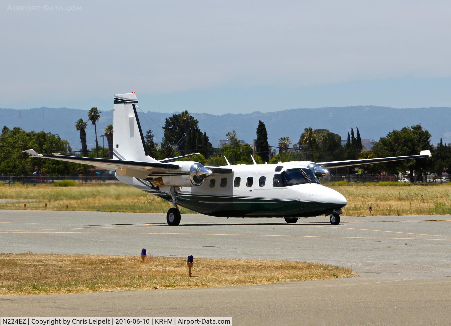 N224EZ, 1985 Gulfstream Aerospace 695B C/N 96206, Marjo Ventures Inc (Lake Geneva, WI) 1985 Aero Commander 695B taxing in at Reid Hillview Airport, San Jose, CA. This is the first AC 695 to ever land at Reid Hillview, a very rare catch!