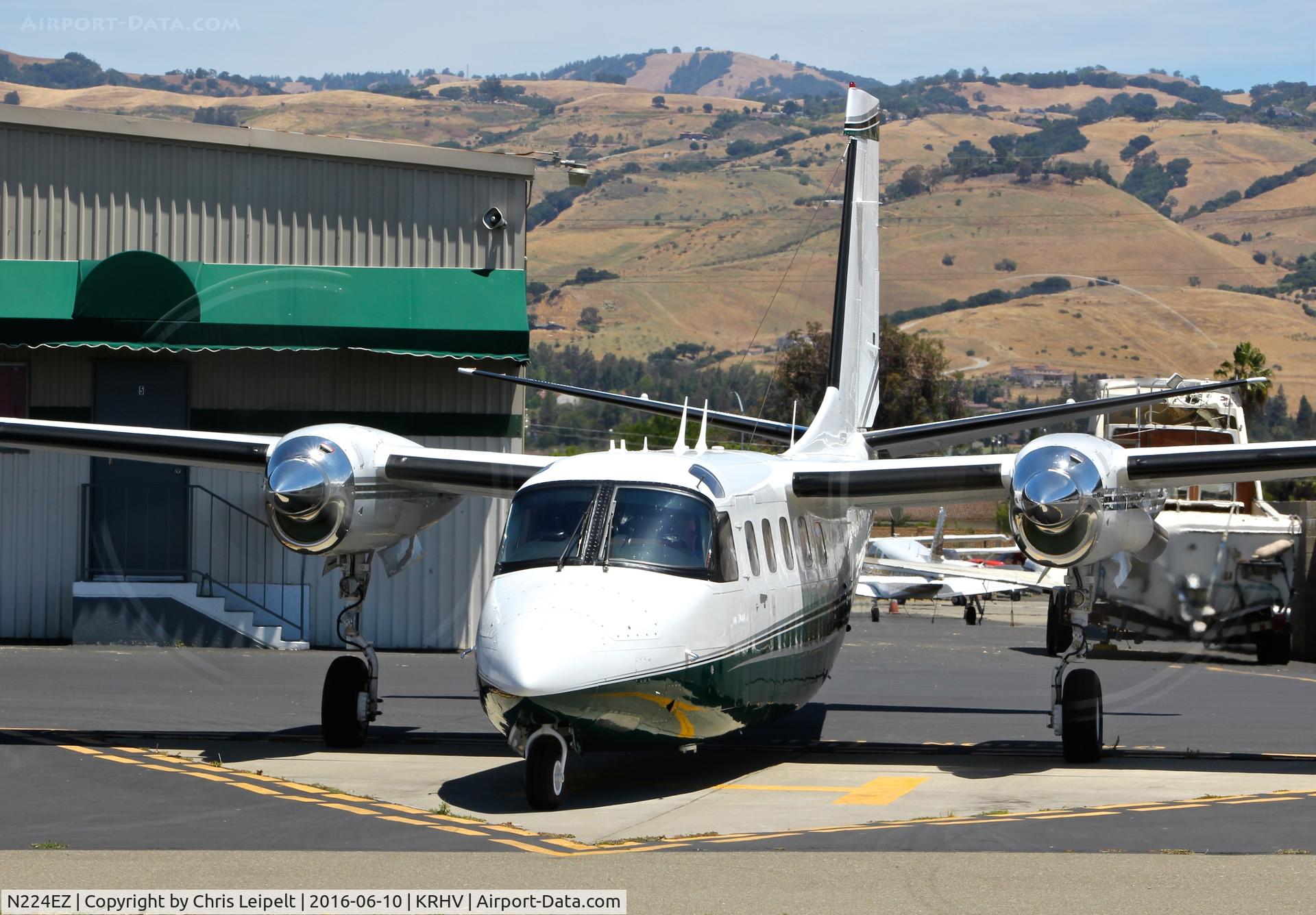 N224EZ, 1985 Gulfstream Aerospace 695B C/N 96206, Marjo Ventures Inc (Lake Geneva, WI) 1985 Aero Commander 695B preparing for shutdown at Reid Hillview Airport, San Jose, CA. This is the first AC 695 to ever land at Reid Hillview, a very rare catch!