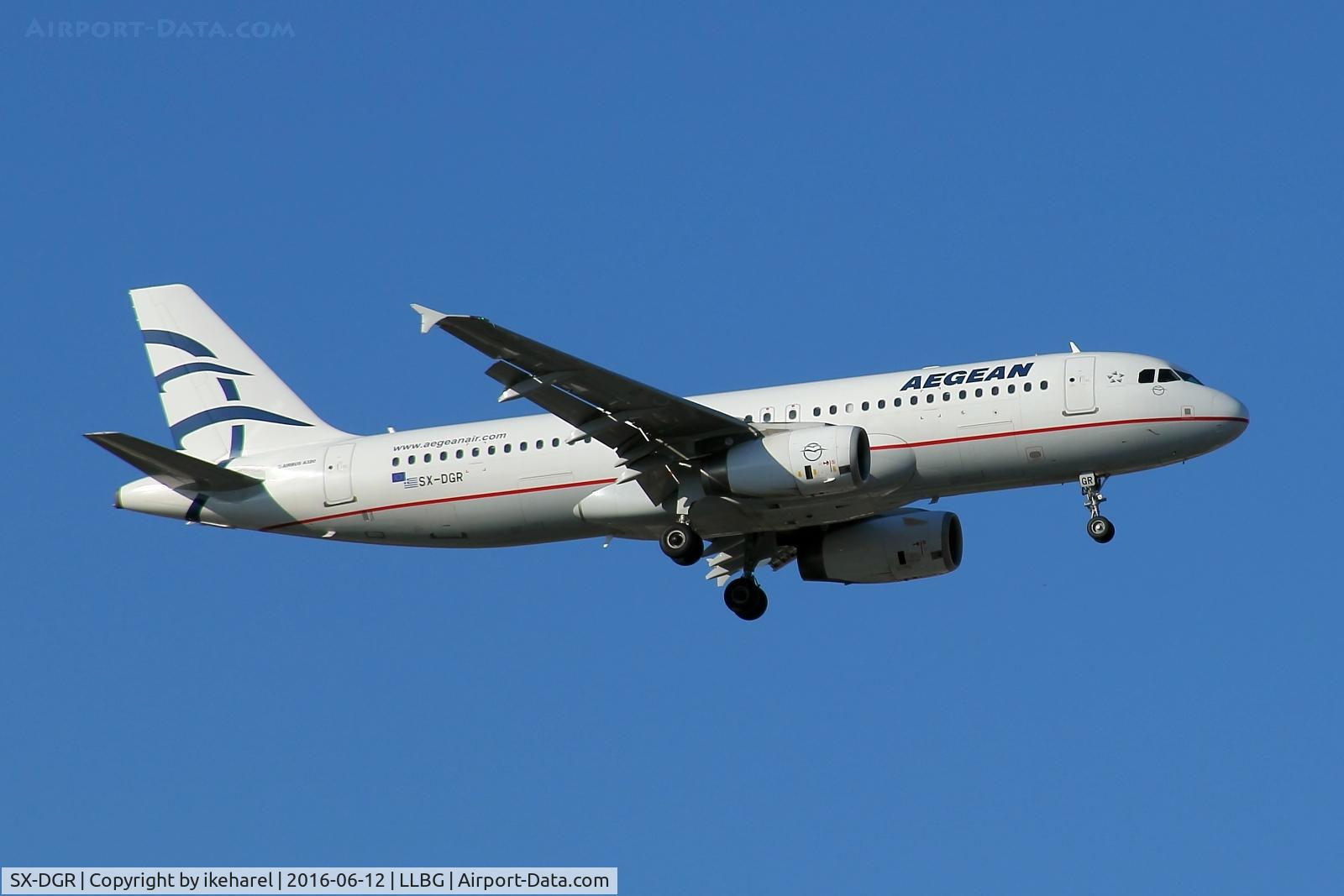 SX-DGR, 2008 Airbus A320-232 C/N 3484, Morning flight from Mikonos, Greece, upon landing on runway 30.