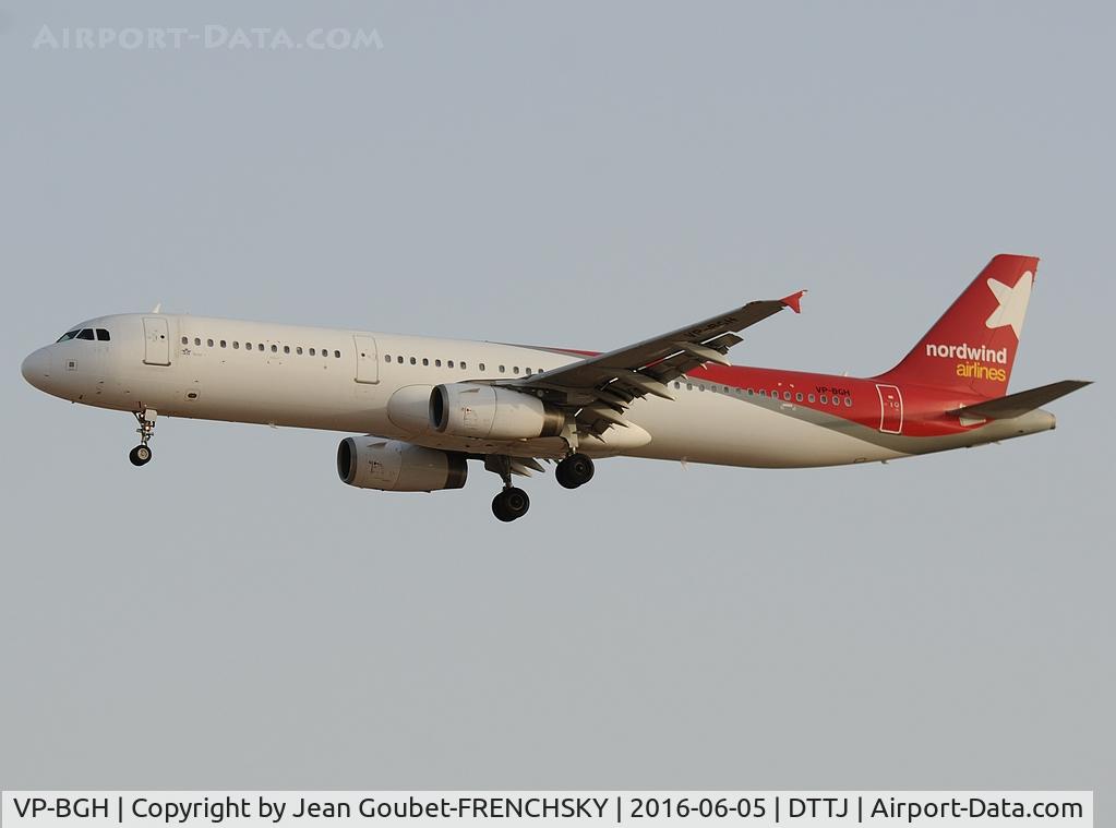 VP-BGH, 2007 Airbus A321-232 C/N 3034, Nordwind landing from Moscow