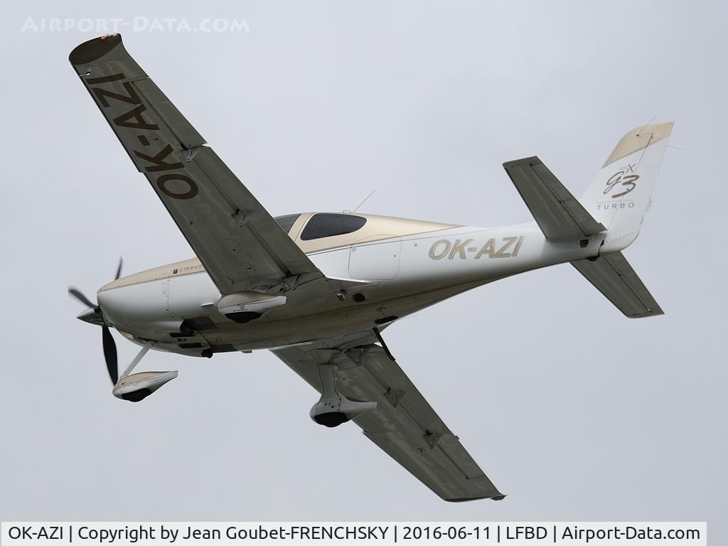 OK-AZI, Cirrus SR22 G3 X Turbo C/N 3367, landing runway 23 for Eurofoot 2016 Pays de Galles - Slovaquie