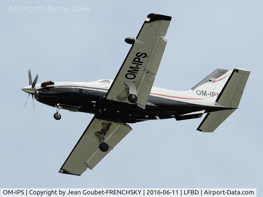 OM-IPS, 2005 Socata TBM-700 C/N 326, landing runway 23 for Eurofoot 2016 Pays de Galles - Slovaquie