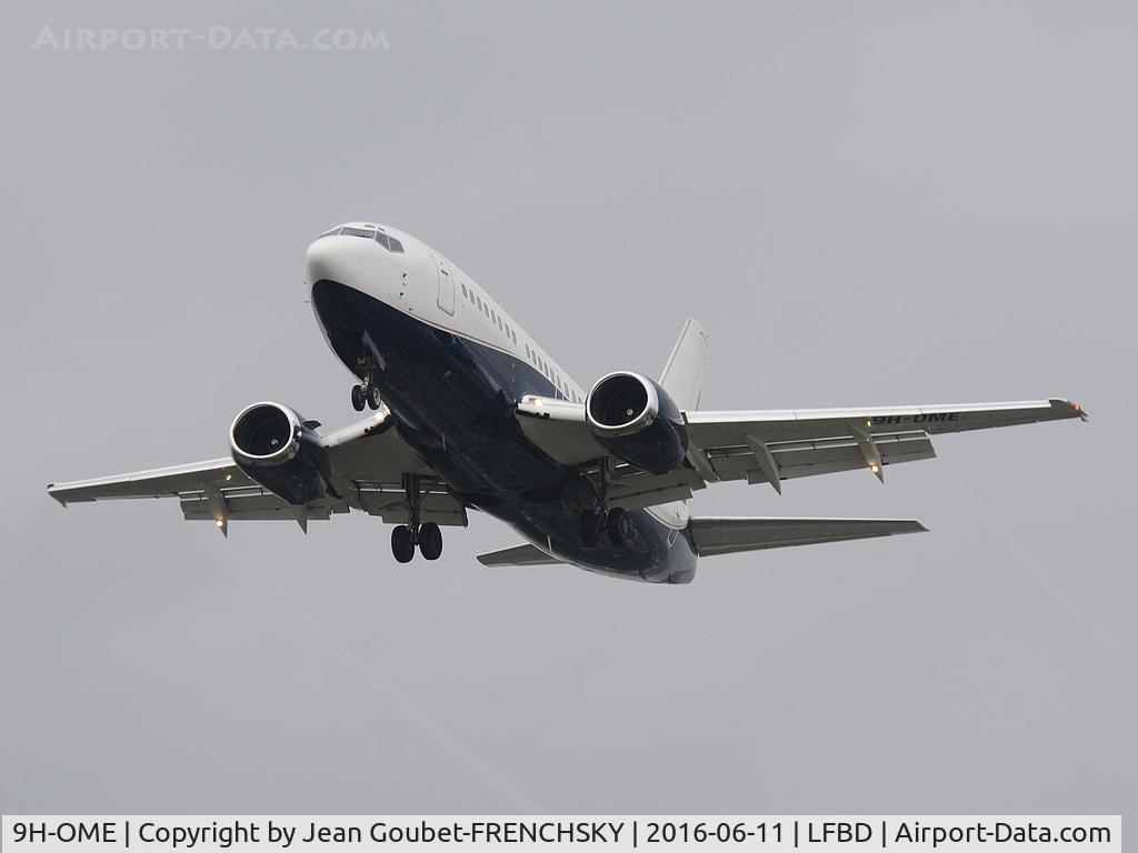 9H-OME, 1991 Boeing 737-505 C/N 24274, Air X Charter landing 23 with Galles football team for Eurofoot 2016