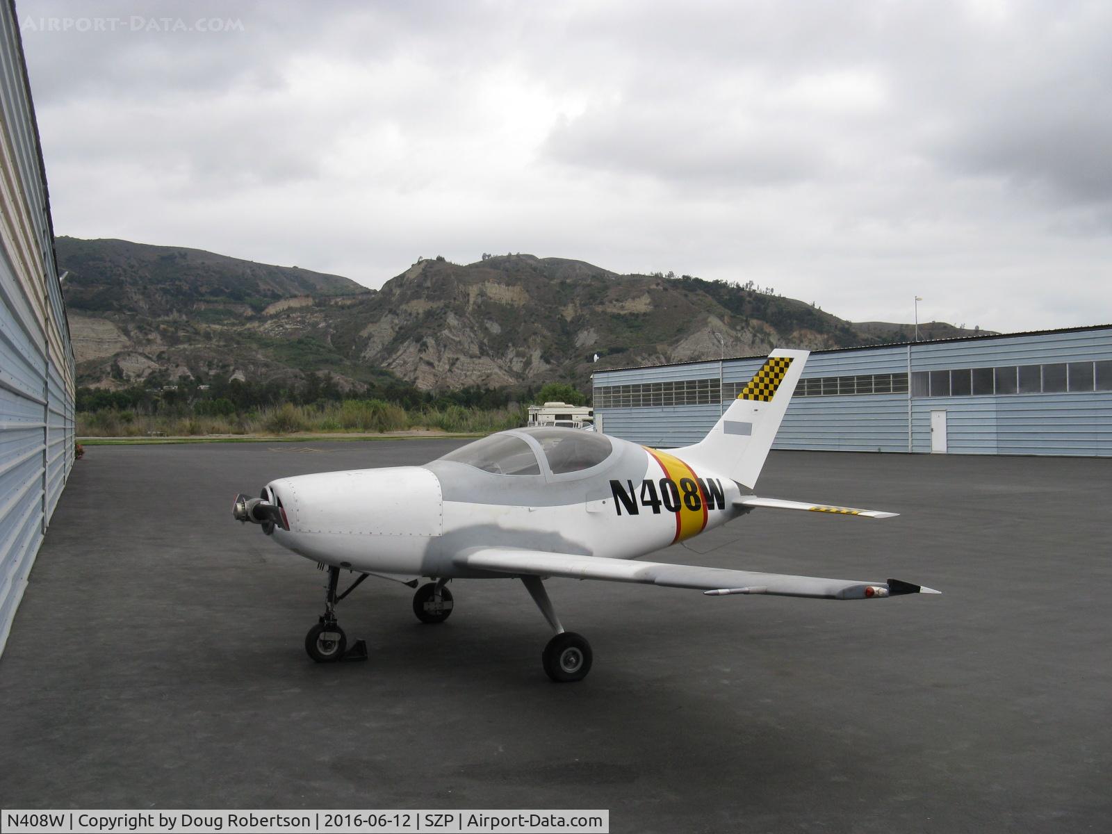 N408W, Questair Venture C/N 001, Fish SKIPSPECIAL Questair VENTURE, Experimental class, on AVIATION F-X work hangar ramp