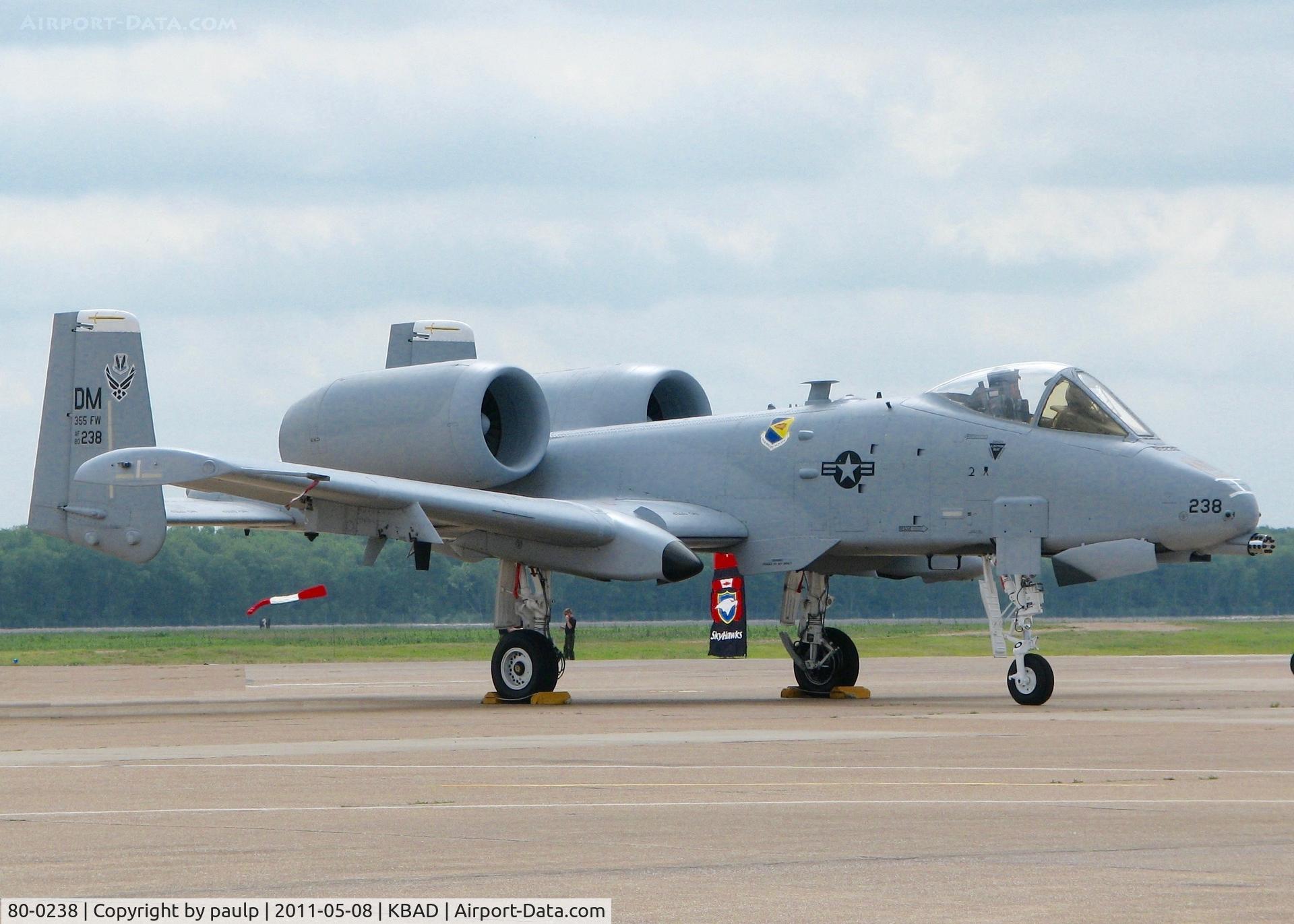 80-0238, 1980 Fairchild Republic A-10C Thunderbolt II C/N A10-0588, At Barksdale Air Force Base.