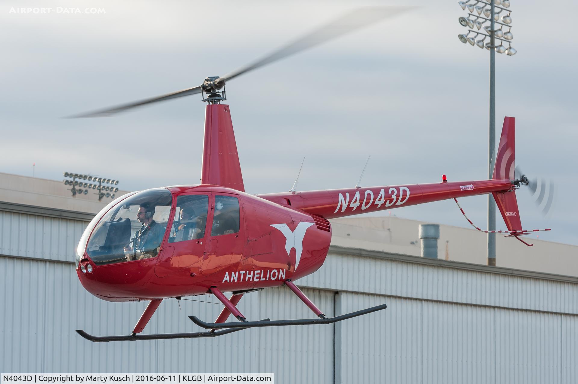 N4043D, Robinson R44 C/N 0814, Off for a sunset flight.