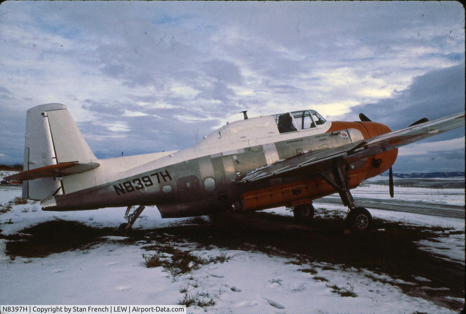 N8397H, 1945 Grumman TBM-3E Avenger C/N 69459, I took several photos of N8397H, (including the interior cockpit) at the Lewiston Idaho, Nez Perce County Airport in the late 1970's (possibly January 1978).