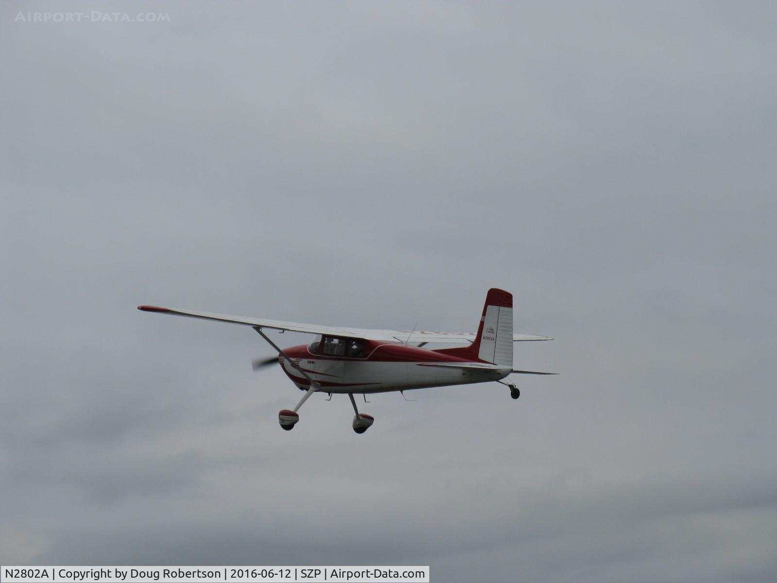 N2802A, 1953 Cessna 180 C/N 30002, 1953 Cessna 180, Continental O-470-A 225 Hp, takeoff climb Rwy 22