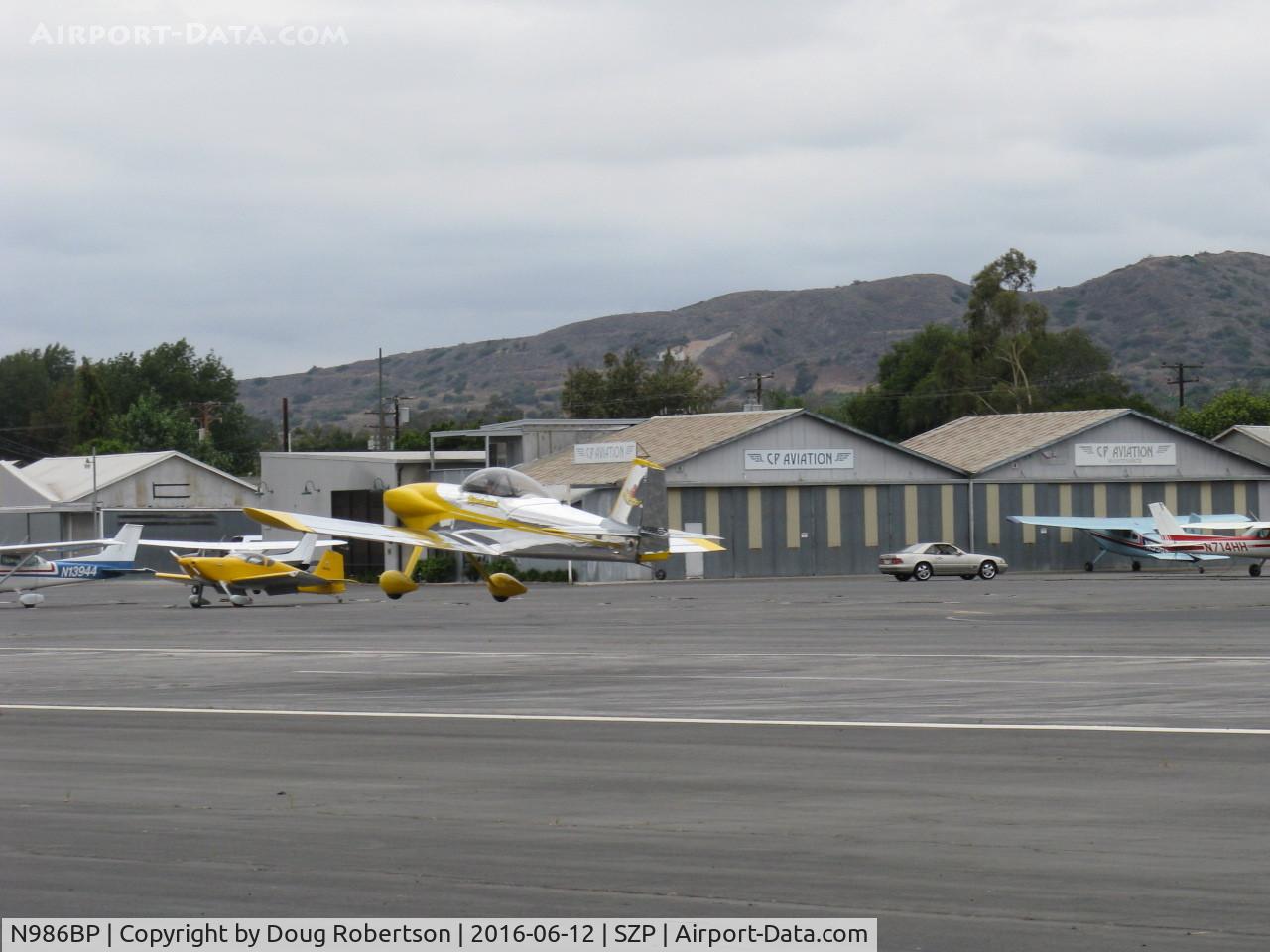 N986BP, 2013 Vans RV-4 C/N 4107, 2013 Stewart Van's RV-4 'Banana Puddin', Lycoming O-320-D1A 160 Hp. landing Rwy 22