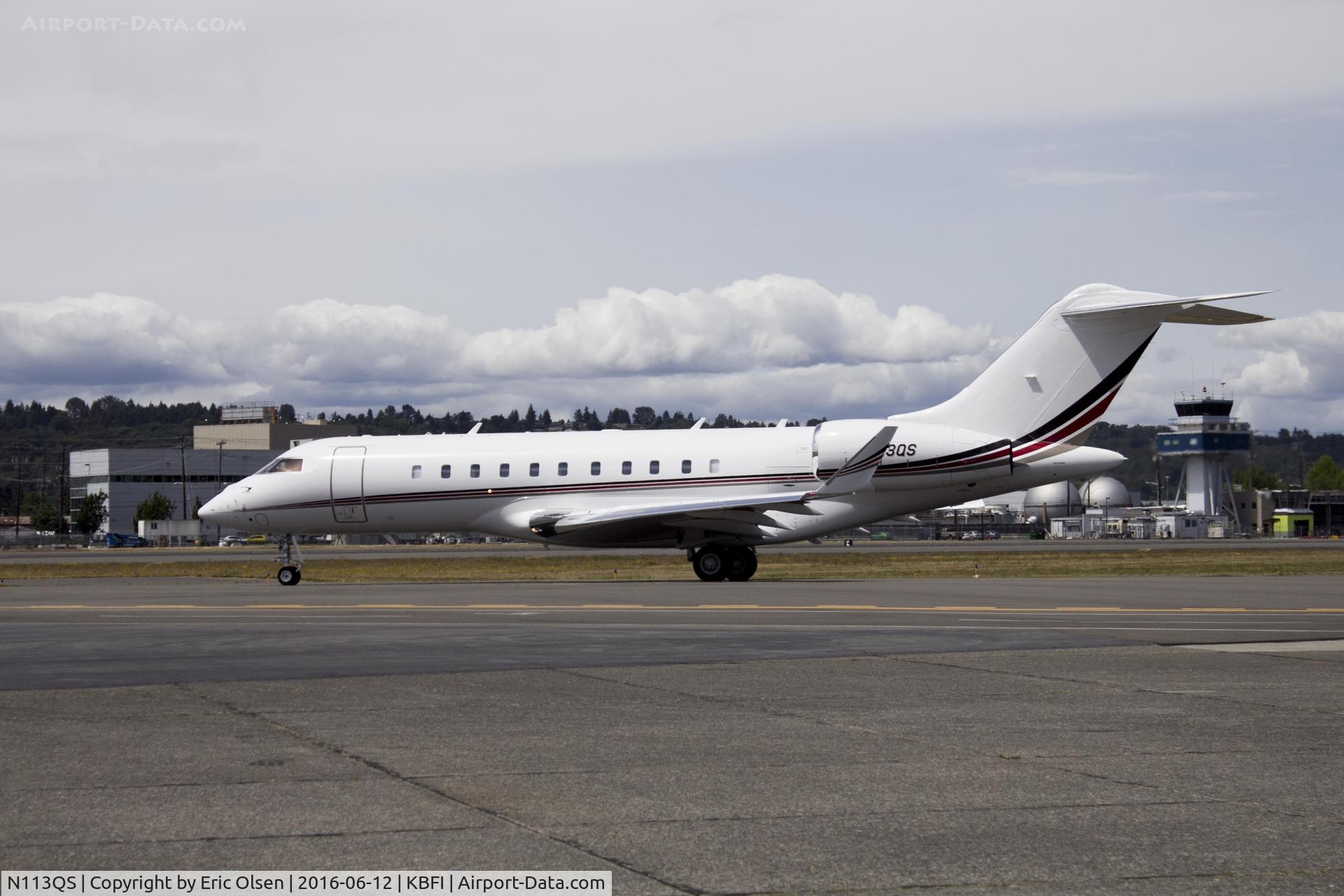 N113QS, 2016 Bombardier BD-700-1A11 Global 5000 C/N 9722, Bombardier taxing out for takeoff.