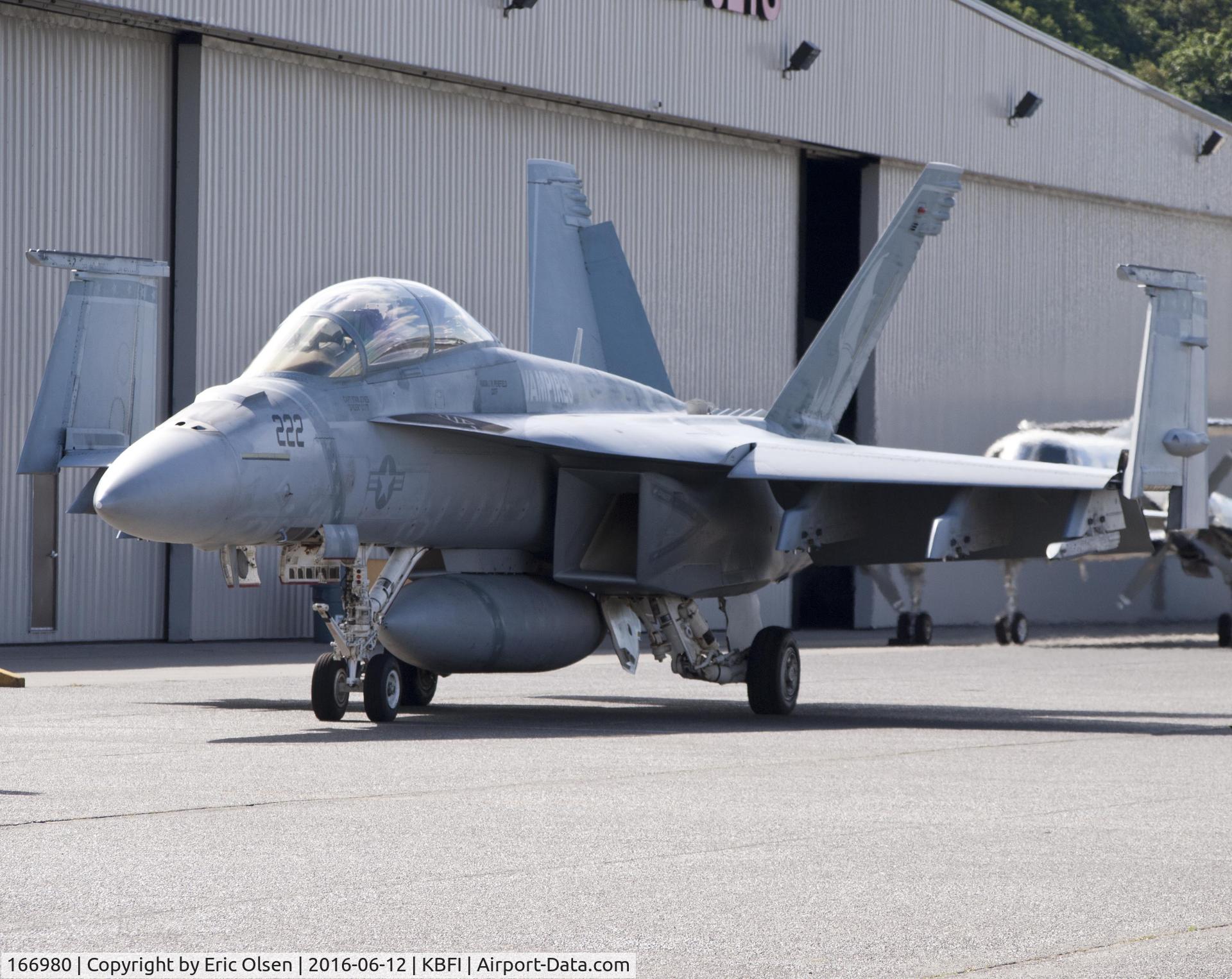 166980, Boeing F/A-18F Super Hornet C/N F255, XE-222 at Boeing Field