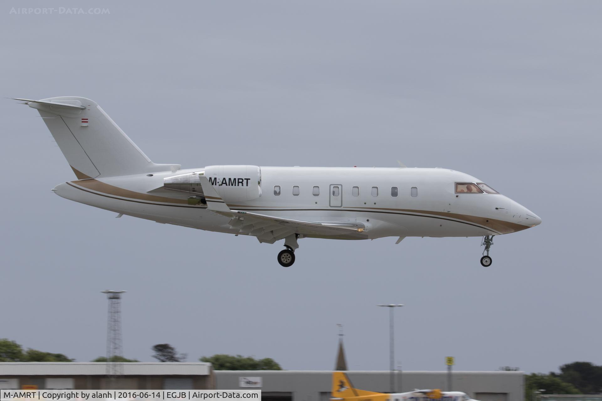 M-AMRT, 2006 Bombardier Challenger 605 (CL-600-2B16) C/N 5705, Arriving in Guernsey