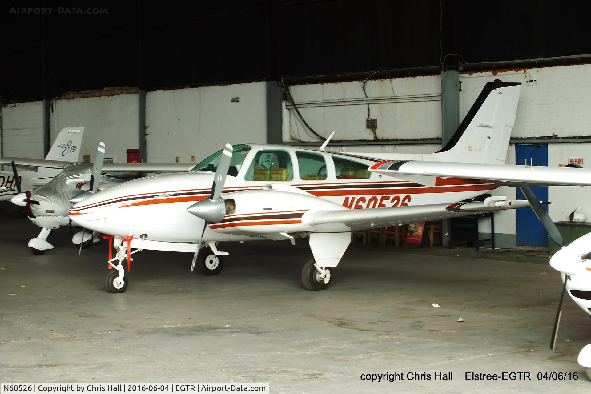 N60526, 1979 Beech E-55 Baron C/N TE-1159, at Elstree