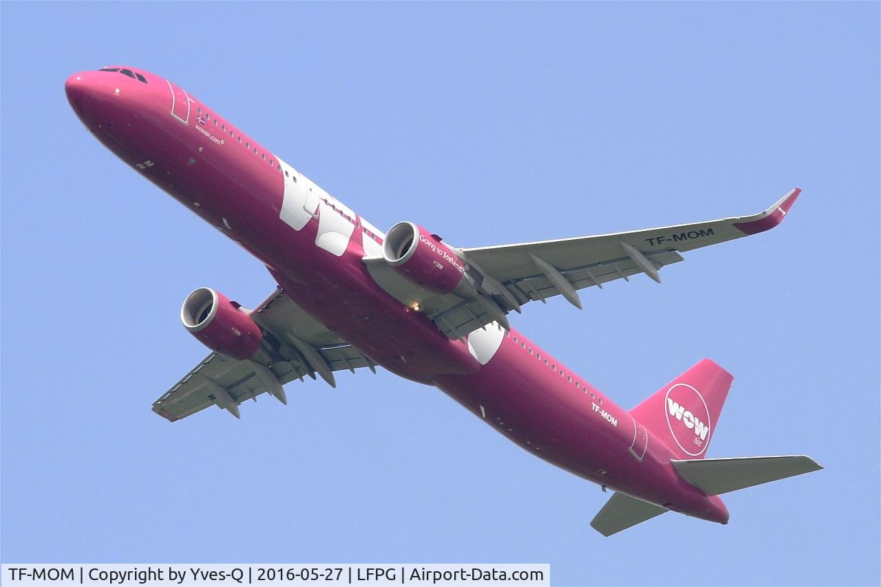 TF-MOM, 2014 Airbus A321-211 C/N 6210, Airbus 321-211, Take off rwy 27L, Roissy Charles De Gaulle airport (LFPG-CDG)