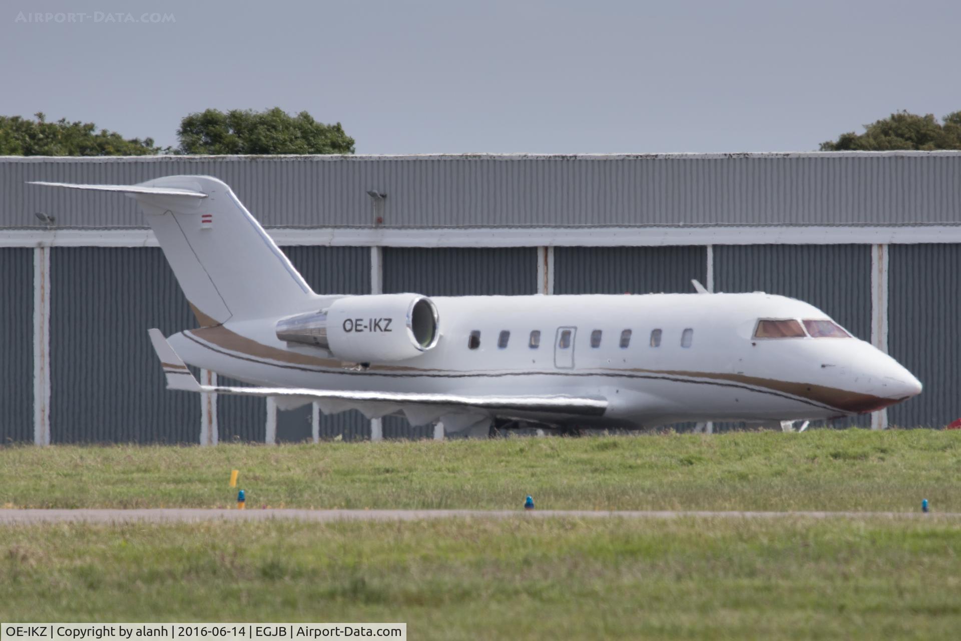 OE-IKZ, 2006 Bombardier Challenger 605 (CL-600-2B16) C/N 5705, Taken shortly after registration change from M-AMRT; apologies for the long-distance haze-affected shot