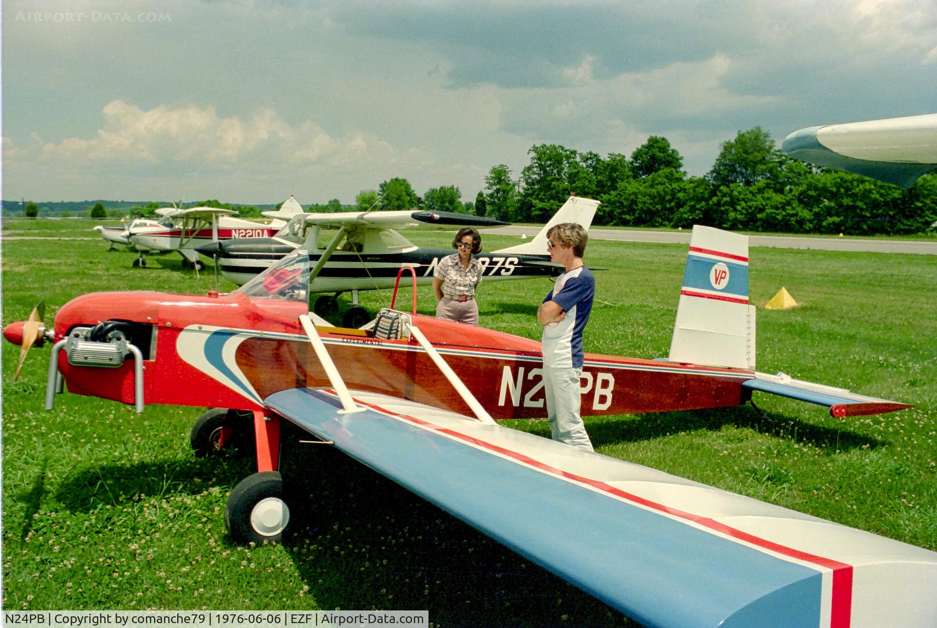 N24PB, 1975 Evans VP-1 Volksplane C/N V1522, Photographed while parked at Shannon Airport, Fredericksburg, Virginia