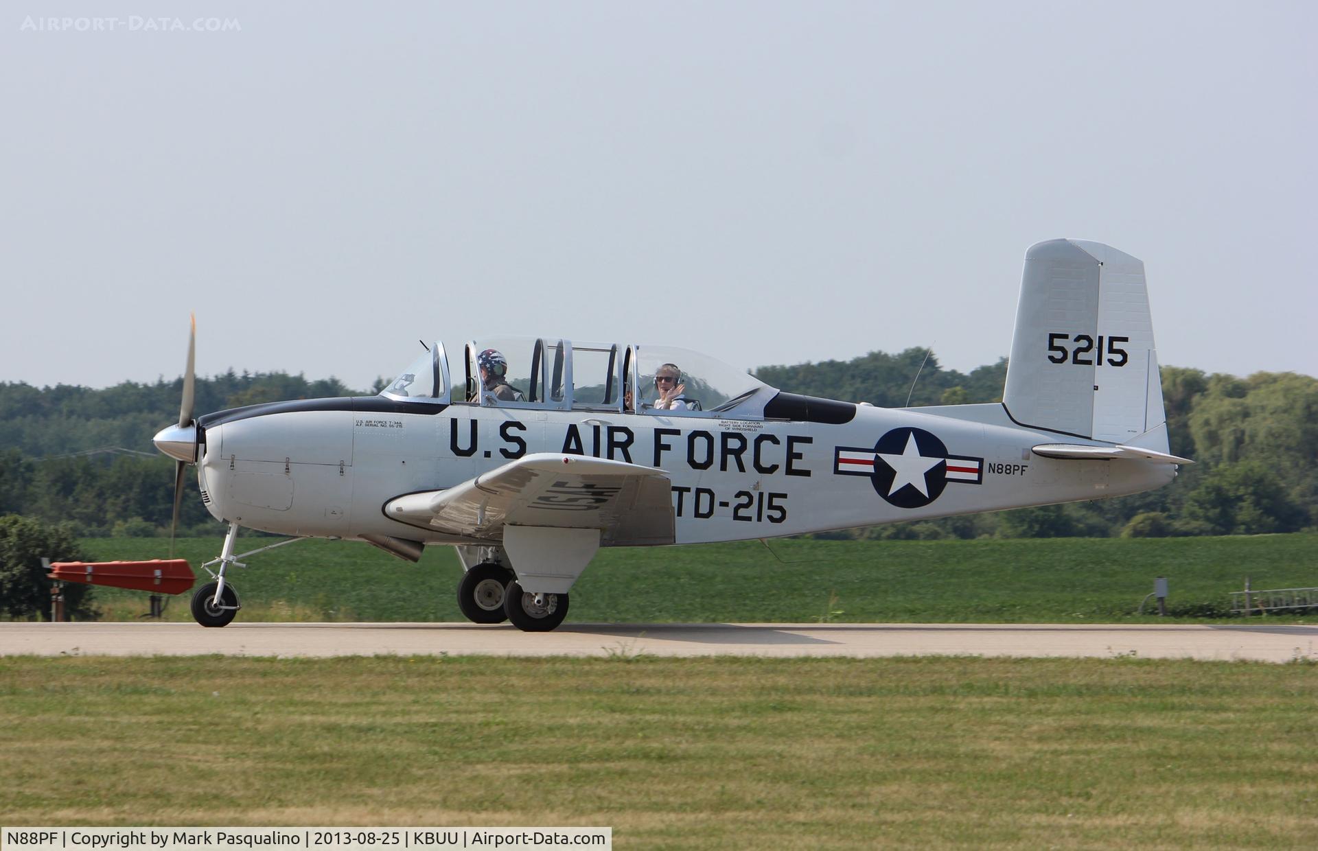 N88PF, 1956 Beech T-34A Mentor Mentor C/N G-772, Beech T-34A