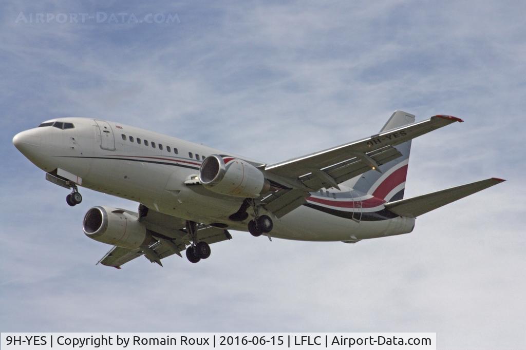 9H-YES, 1991 Boeing 737-5Q8 C/N 25167, Landing from Lyon-Bron