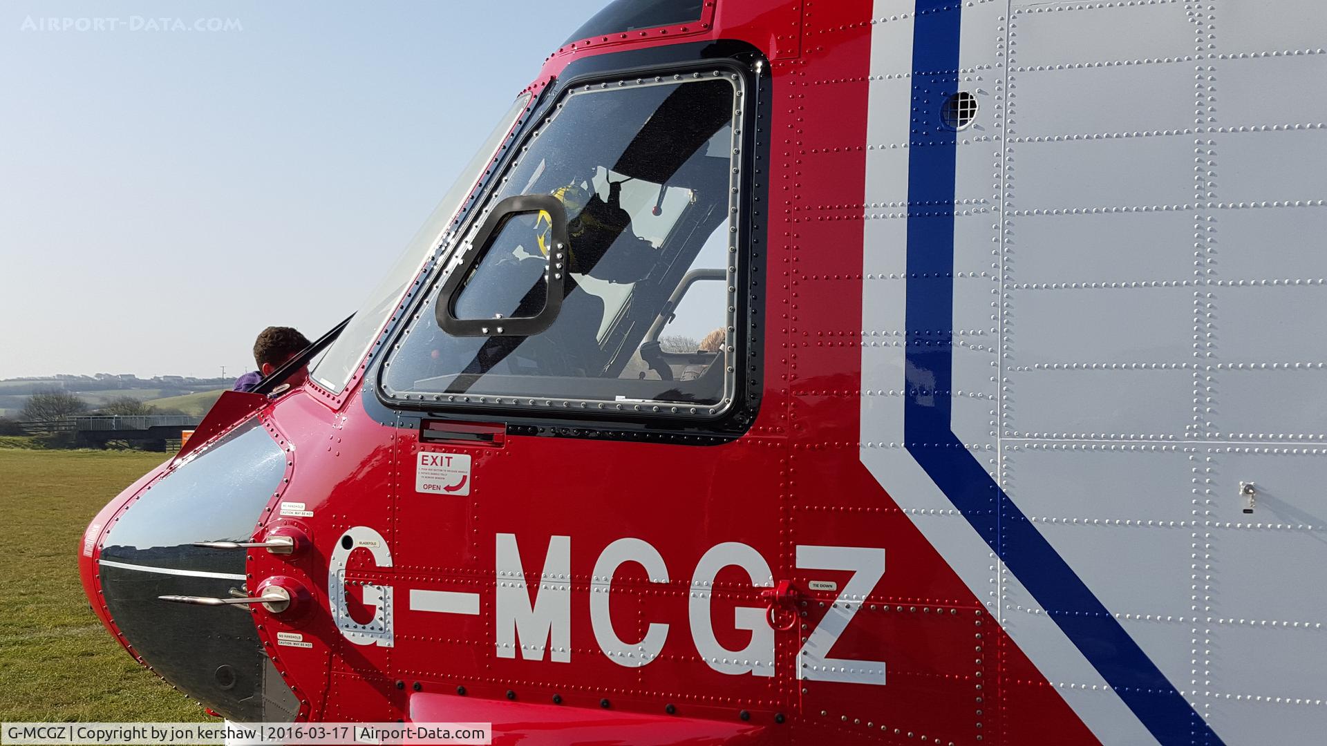 G-MCGZ, 2014 Sikorsky S-92A C/N 920262, Came to Bude North Cornwall for Training.