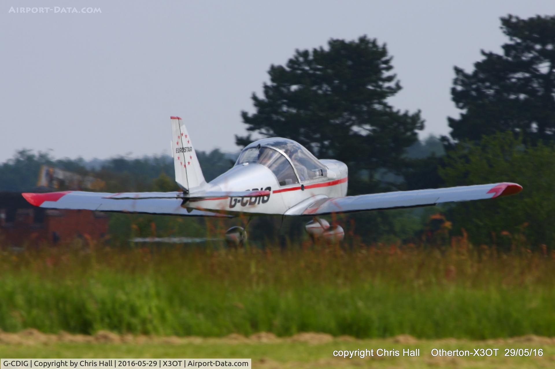 G-CDIG, 2005 Aerotechnik EV-97 Eurostar C/N PFA 315-14353, at Otherton