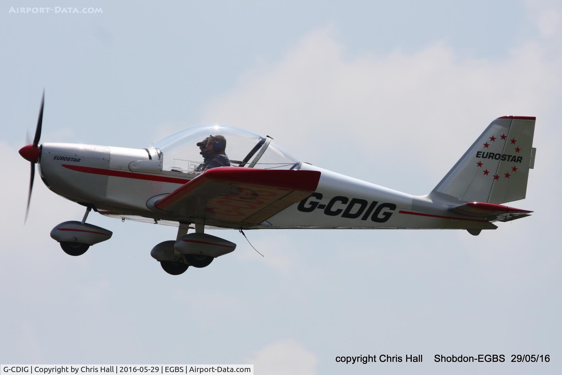 G-CDIG, 2005 Aerotechnik EV-97 Eurostar C/N PFA 315-14353, at Shobdon