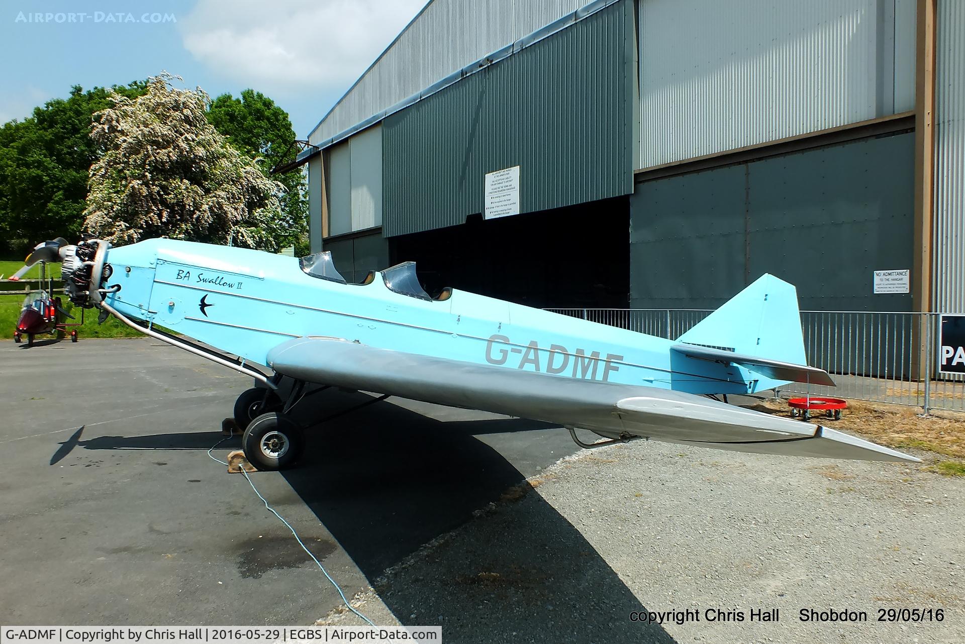 G-ADMF, 1935 British Aircraft Manufacturing Company Ltd BA SWALLOW L25C MK.2 C/N 406, at Shobdon