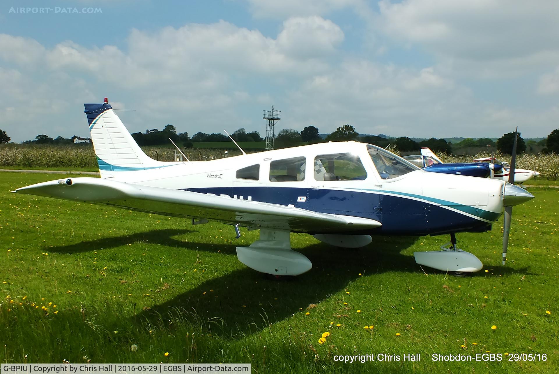 G-BPIU, 1979 Piper PA-28-161 Cherokee Warrior II C/N 28-7916303, at Shobdon
