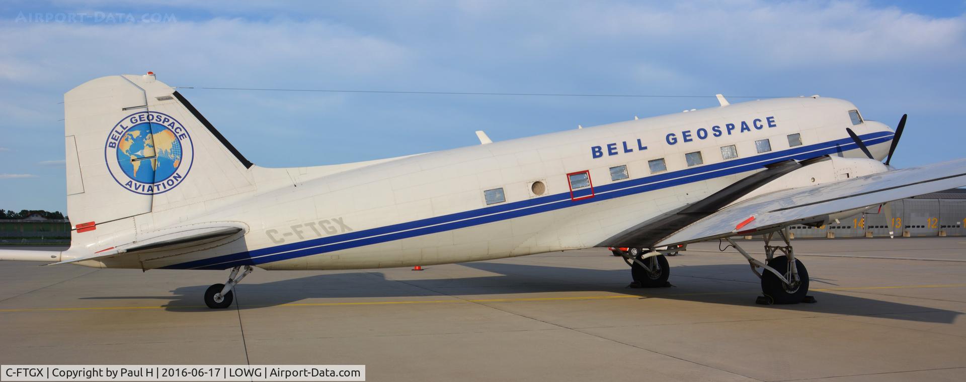 C-FTGX, 1944 Douglas Basler BT67 (DC-3TP) C/N 25769, 72 year old DC-3 making a night-stop in Graz