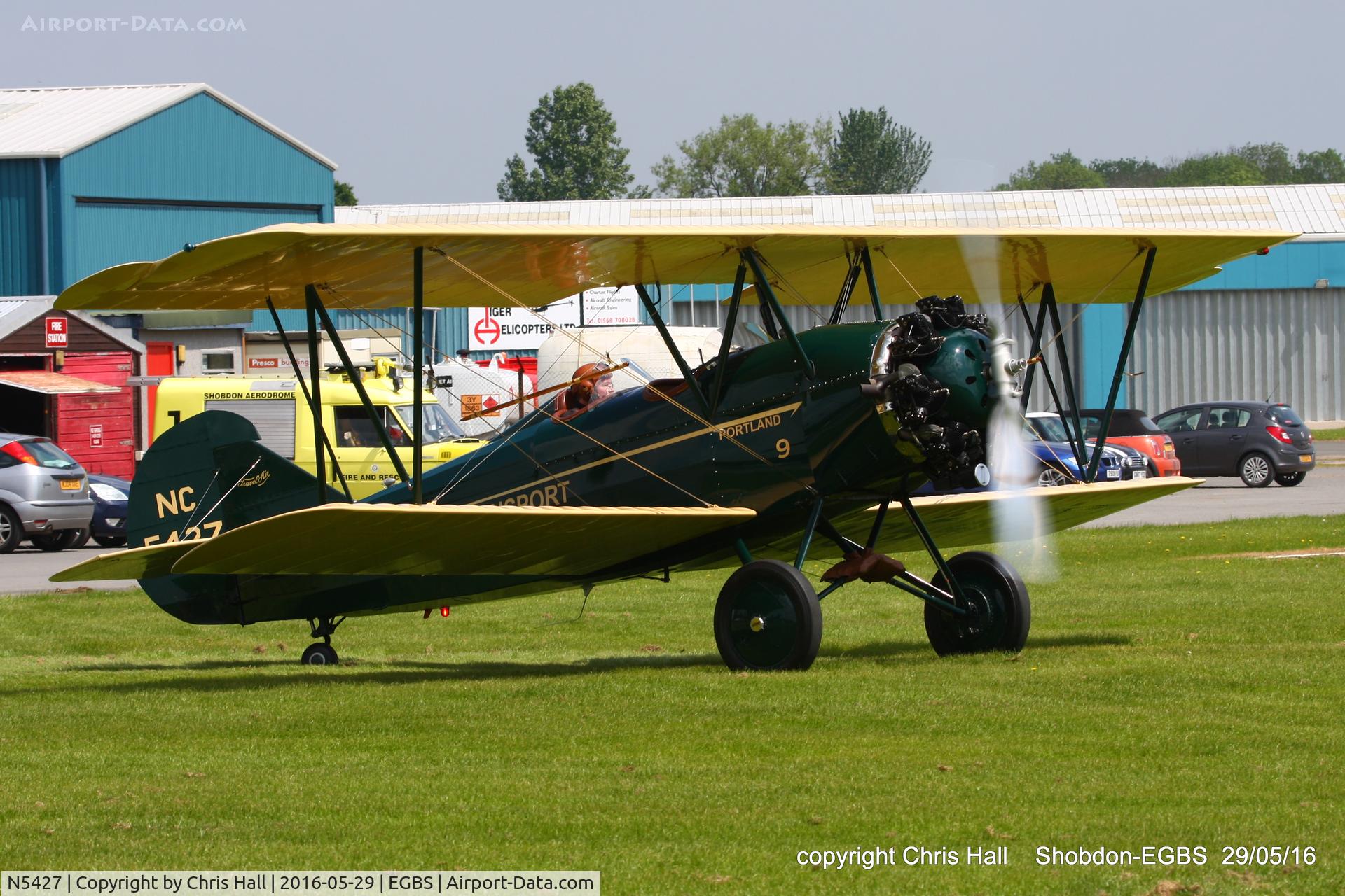 N5427, 1928 Travel Air 4000 C/N 516, at Shobdon