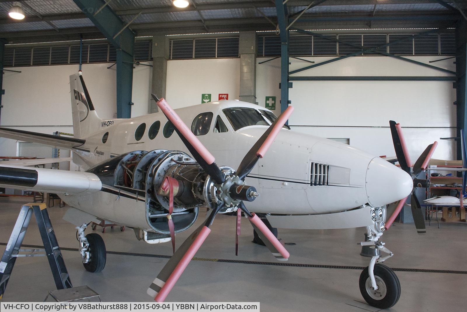 VH-CFO, 1971 Beech C90 King Air C/N LJ-510, In the Aviation Australia Hanger