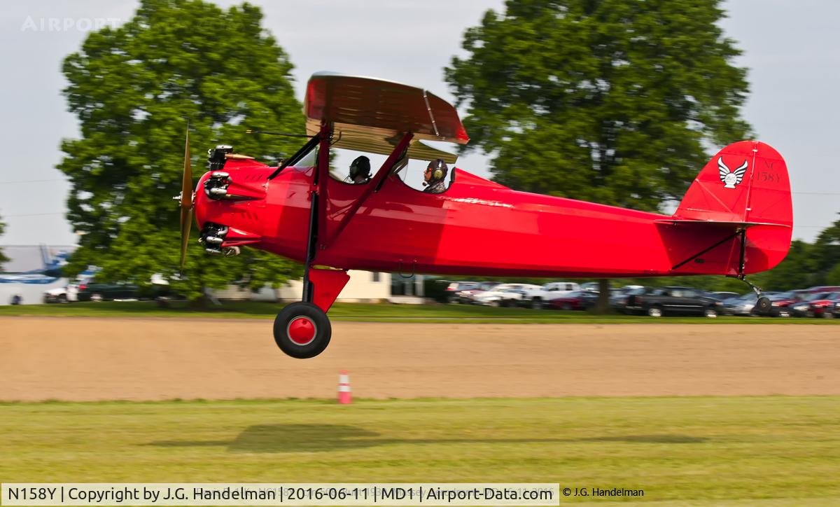 N158Y, 1930 Davis D-1-K C/N 508, Port beam view.