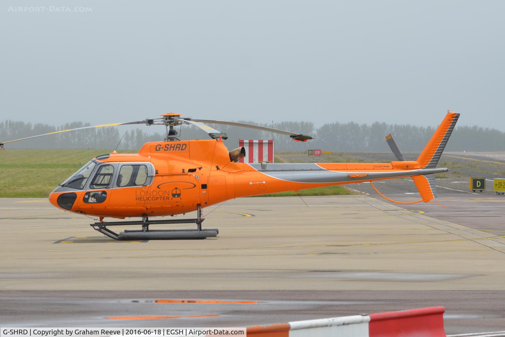 G-SHRD, 2009 Eurocopter AS-350B-2 Ecureuil Ecureuil C/N 4712, Parked at Norwich.
