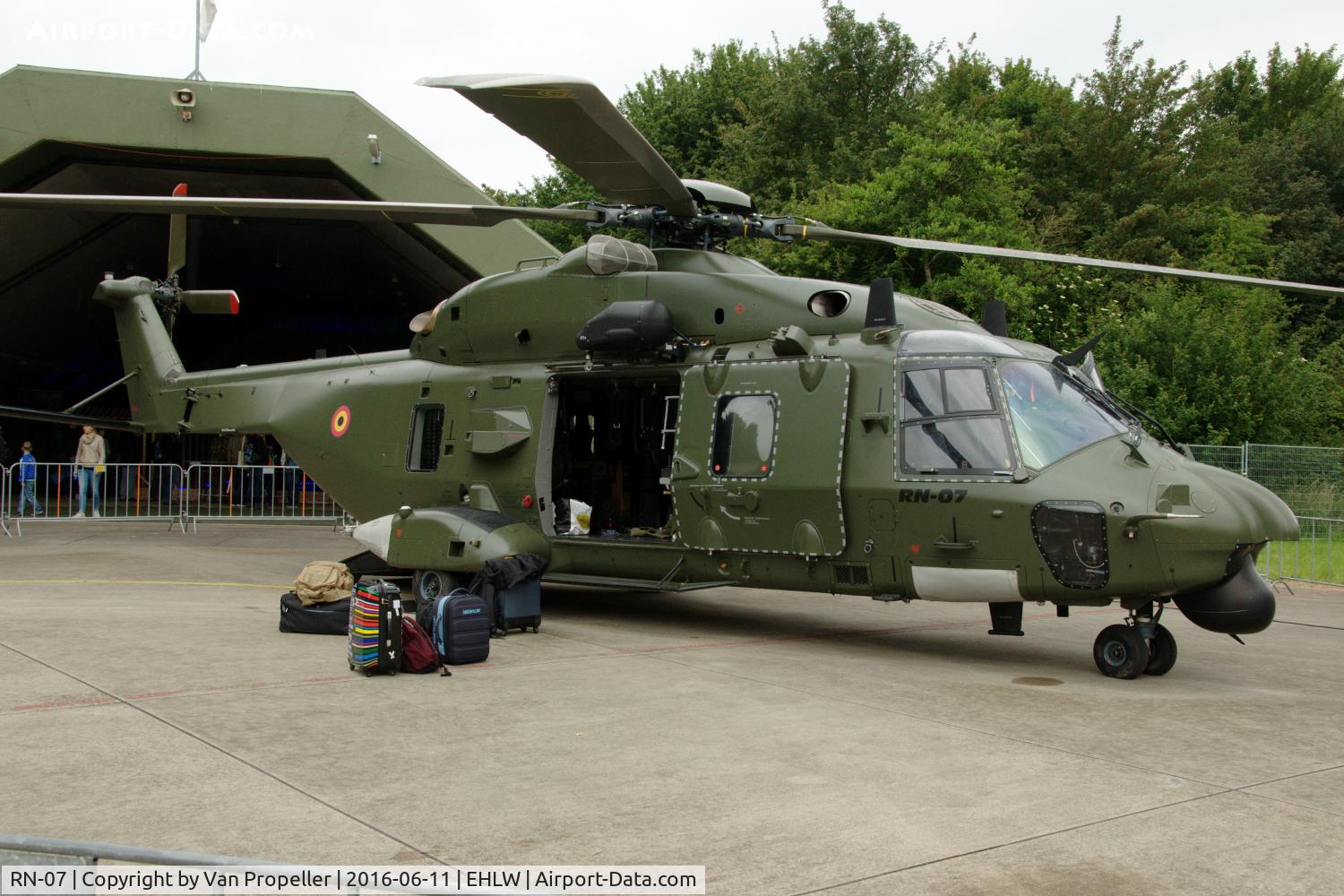 RN-07, NHI NH-90 TTH Caiman C/N 1297/TBEA03, NH90-TTH helicopter of the Belgian Air Force at Leeuwarden Air Base, the Netherlands, open days 2016