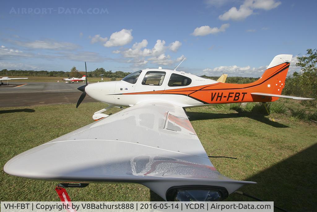 VH-FBT, 2015 Cirrus SR-22-G5 Australis C/N 4219, VH-FBT, Cirrus Sunshine coast's 2015 SR22 Australis demonstrator sitting in the early morning sun at Caloundra.