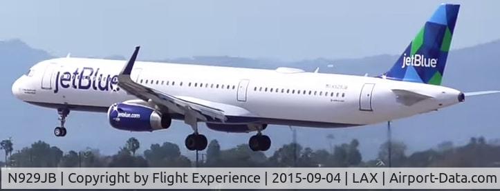 N929JB, 2014 Airbus A321-231 C/N 6031, Landing @ runway 24L
