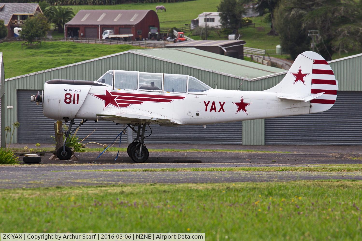 ZK-YAX, Yakovlev Yak-52 C/N 811811, ZK-YAX North Shore Aerodrome Auckland NZ 6th March 2016