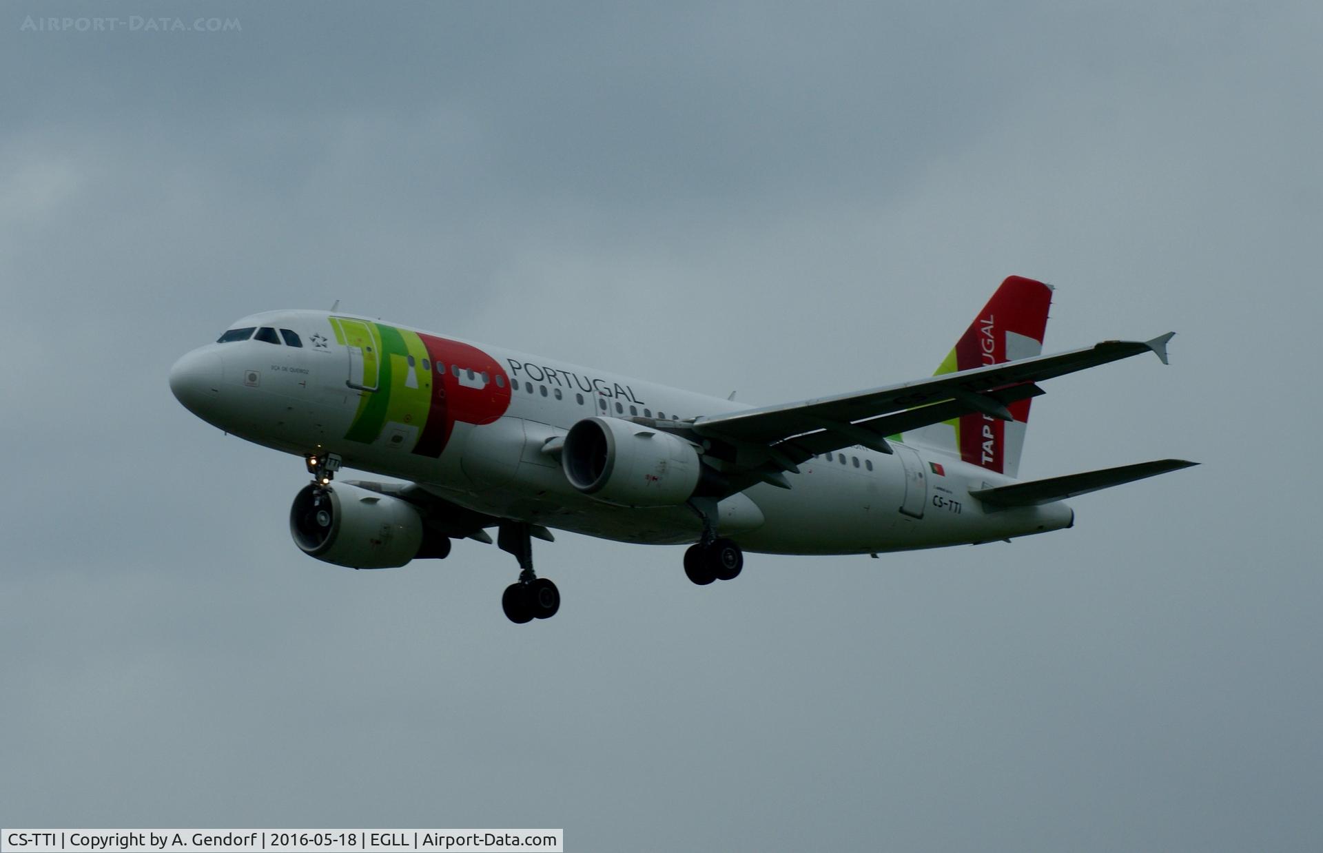 CS-TTI, 1998 Airbus A319-111 C/N 933, TAP - Air Portugal, is here on short finals RWY 27L at London Heathrow(EGLL)